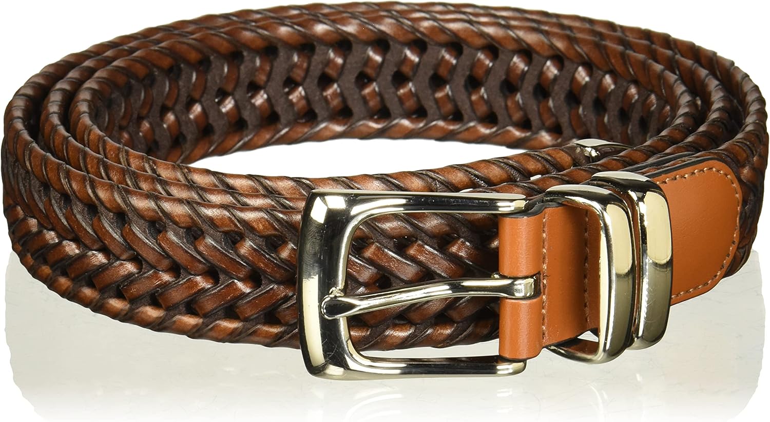 Perry Ellis Men's Portfolio Braided Leather Belt - Image 2