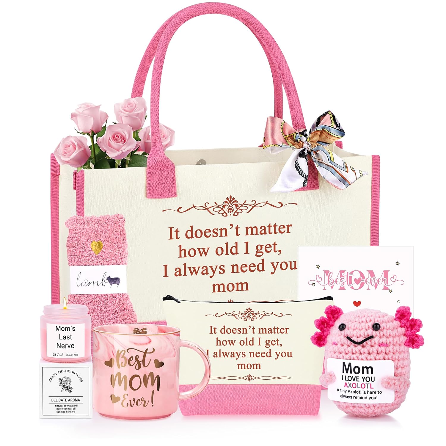 Mom Gifts, Birthday Mothers Day Ideas Gifts for Mom from Daughter Son, Christmas Valentines Day Mother Present Set of 7