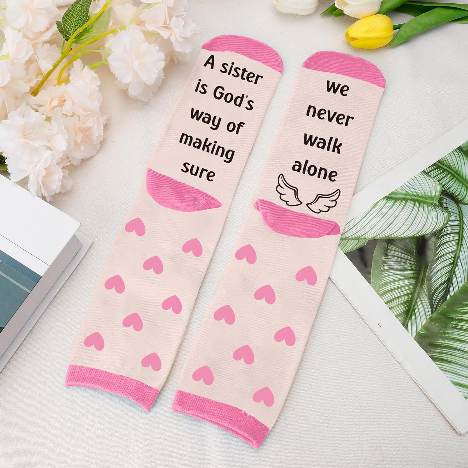Sister Birthday Gifts,Big Sister Gifts for Bestie Women Best Friends Bff Gift for Girls,Little Soul Sisters Socks for Mothers Day Christmas Valentines Galentines Stocking Stuffers Ideas - Image 5