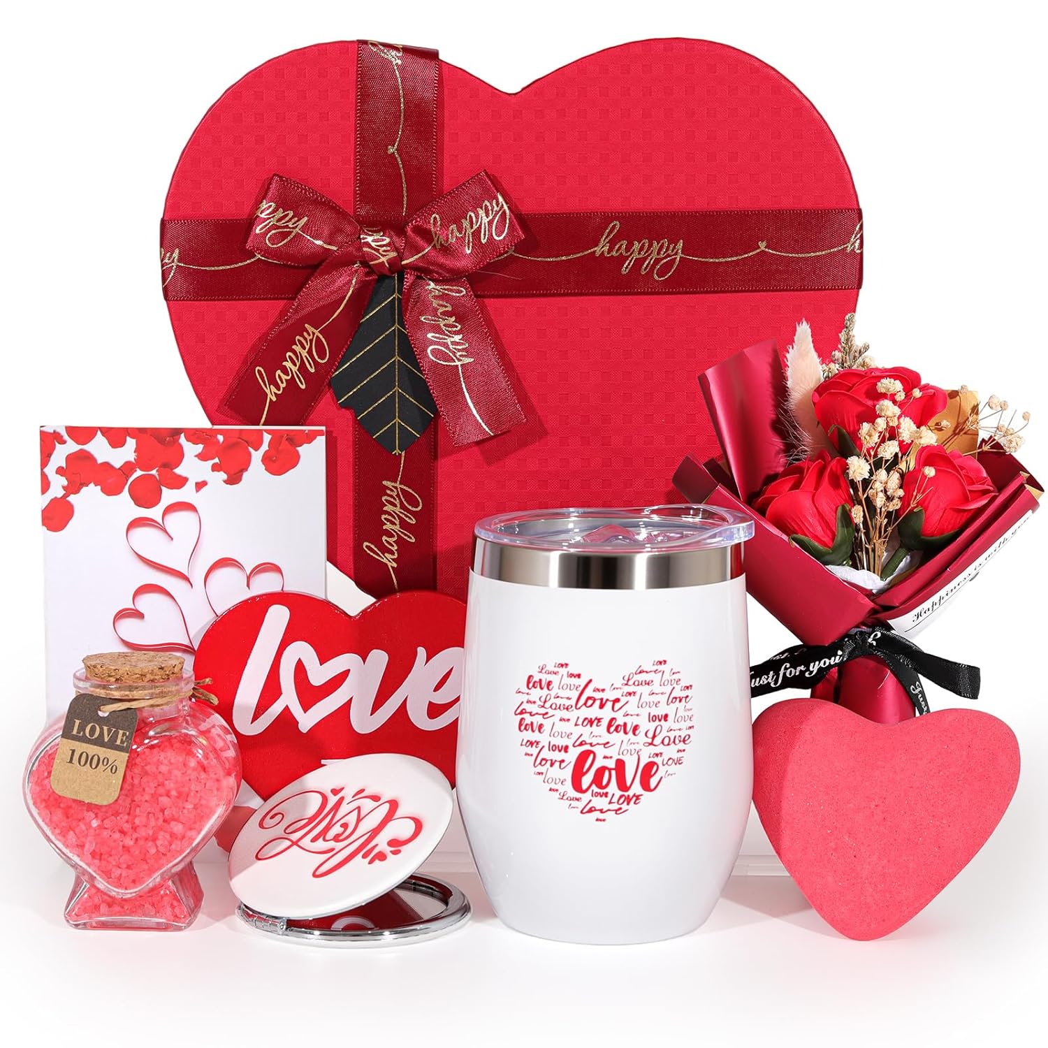 Gifts for Mom Her, Heart-shaped Gifts for Mother & Mom, Mother Gift Baskets for Women, Unique Present for Mother Set