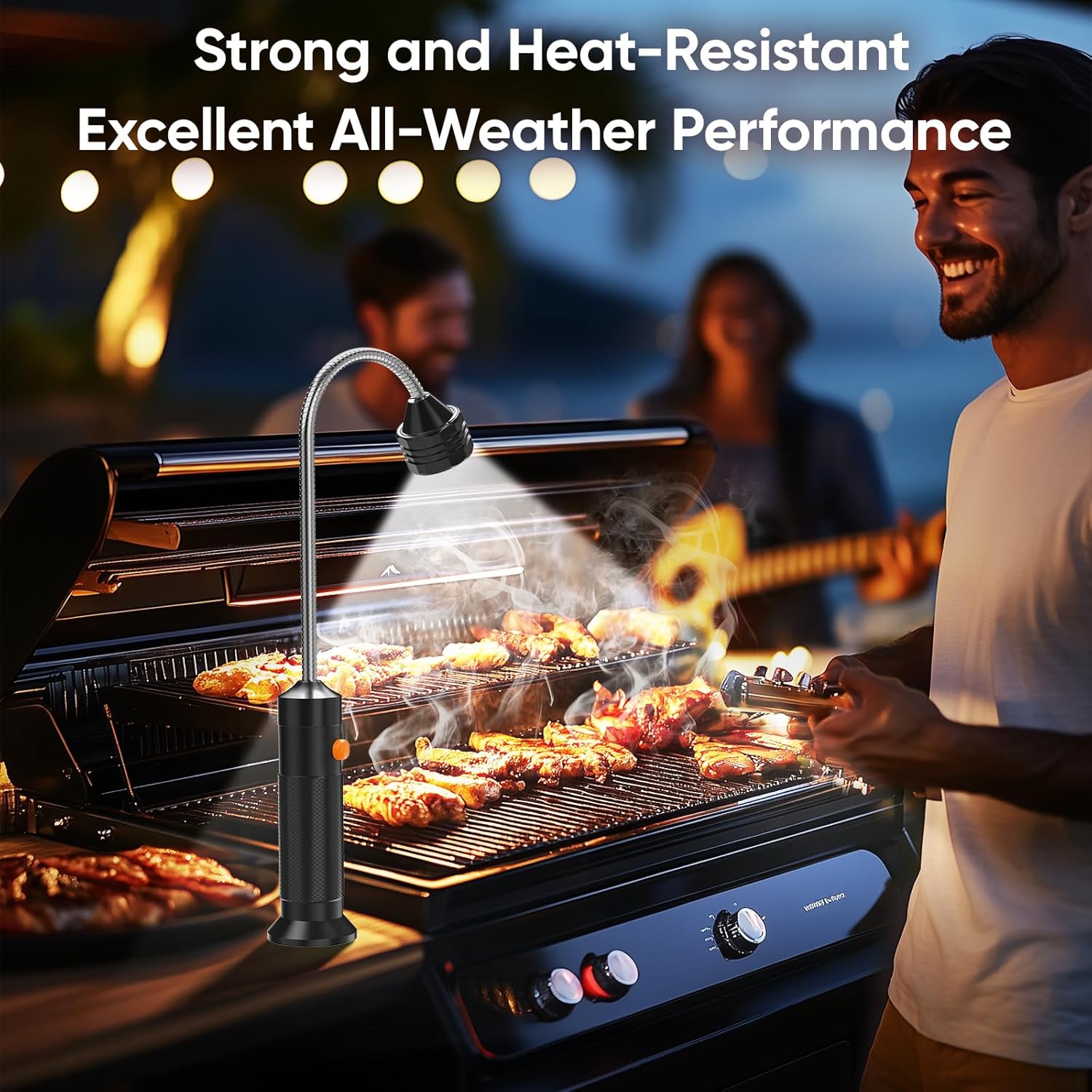 Father's Day Gifts for Dad Unique: 2 Pack Magnetic Grill Light BBQ Grilling Accessories with 8.3" Extended Gooseneck - Bright LED Smoker Tools - Mens Brithday Gifts Ideas for Husband Boyfriend - Image 4