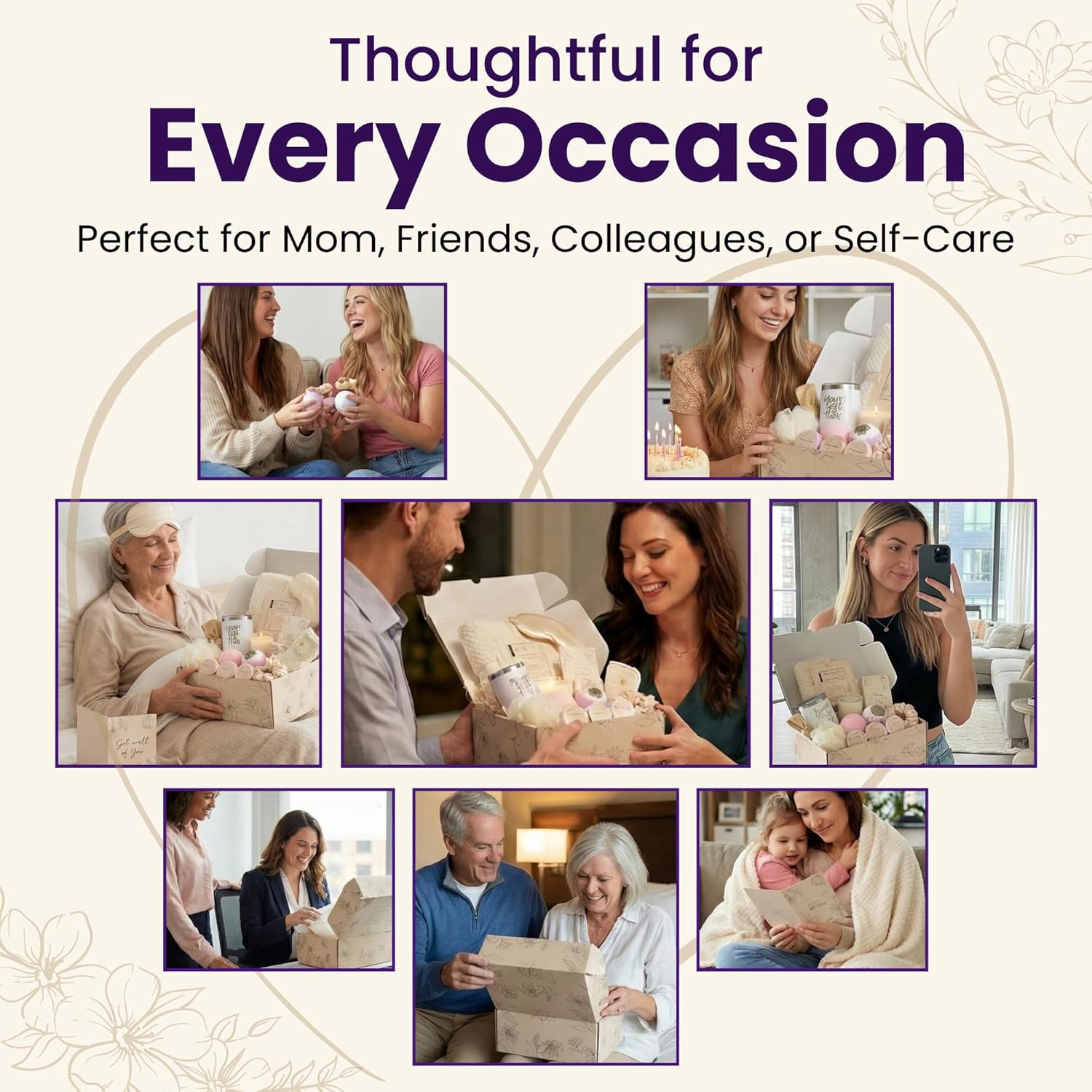 16 Pcs Self Care Gifts for Women - Relaxing Spa Gift Basket for Women, Unique Birthday & Get Well Soon Care Package for Her, Thinking of You Gift Set for Mom, Wife, Sister, Friend - Image 7