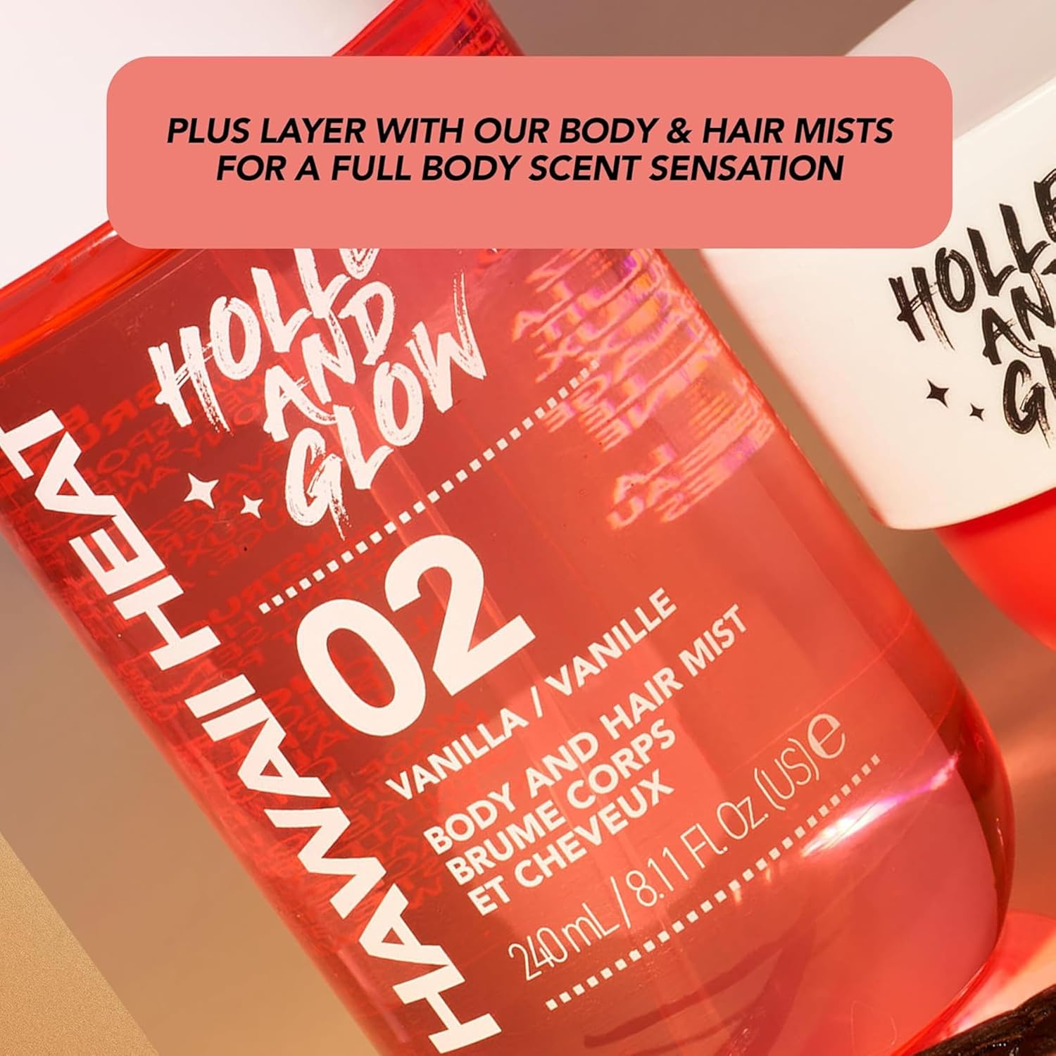 Holler And Glow Hawaii Heat Body & Hair Mist, Warm Vanilla, Peony & Amber Scent, Long-Lasting Daily Fragrance, Lightweight, Vegan, Cruelty-Free, Alcohol-Free, Hydrating Hair Perfume, 8.11 Fl Oz - Image 8
