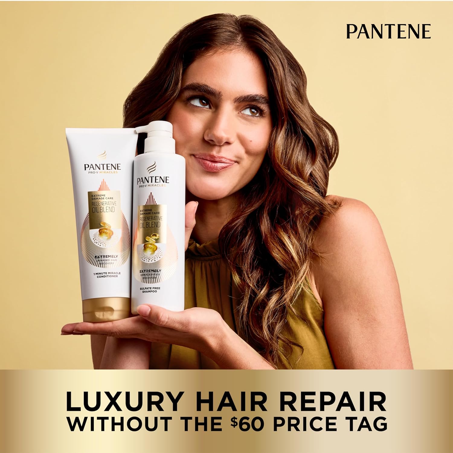 Pantene Pro-V Miracles Sulfate Free Shampoo, Extreme Damage Care Regenerative Oil Blend, Soften and Strengthen Stressed, Dry, Damaged Hair, Argan & Jojoba Oils, Paraben-Free, 13.5 Fl Oz - Image 5