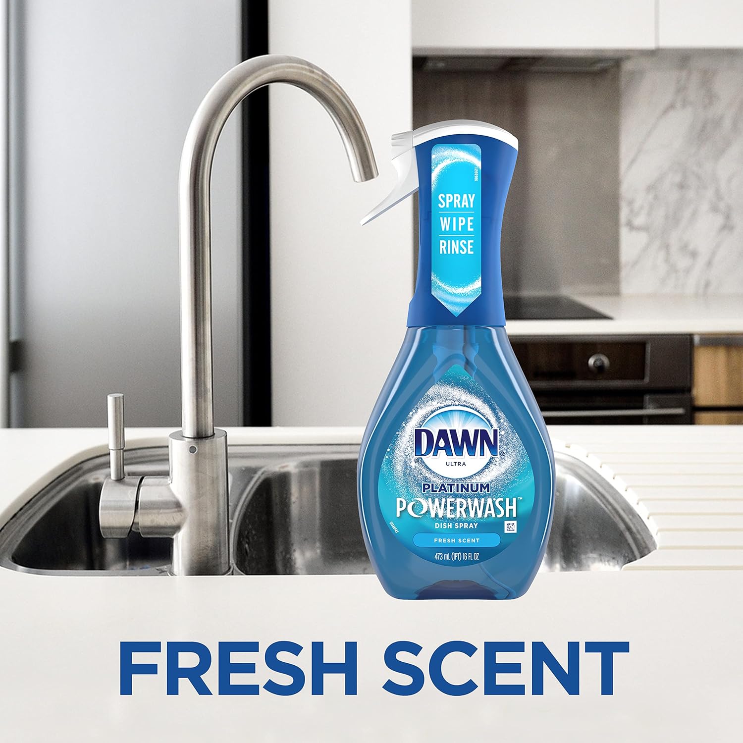 Dawn Powerwash Spray, Dish Soap, Dishwashing Liquid, Fresh, 1 Starter Kit + 3 Refills, 4x16 Fl Oz - Image 8