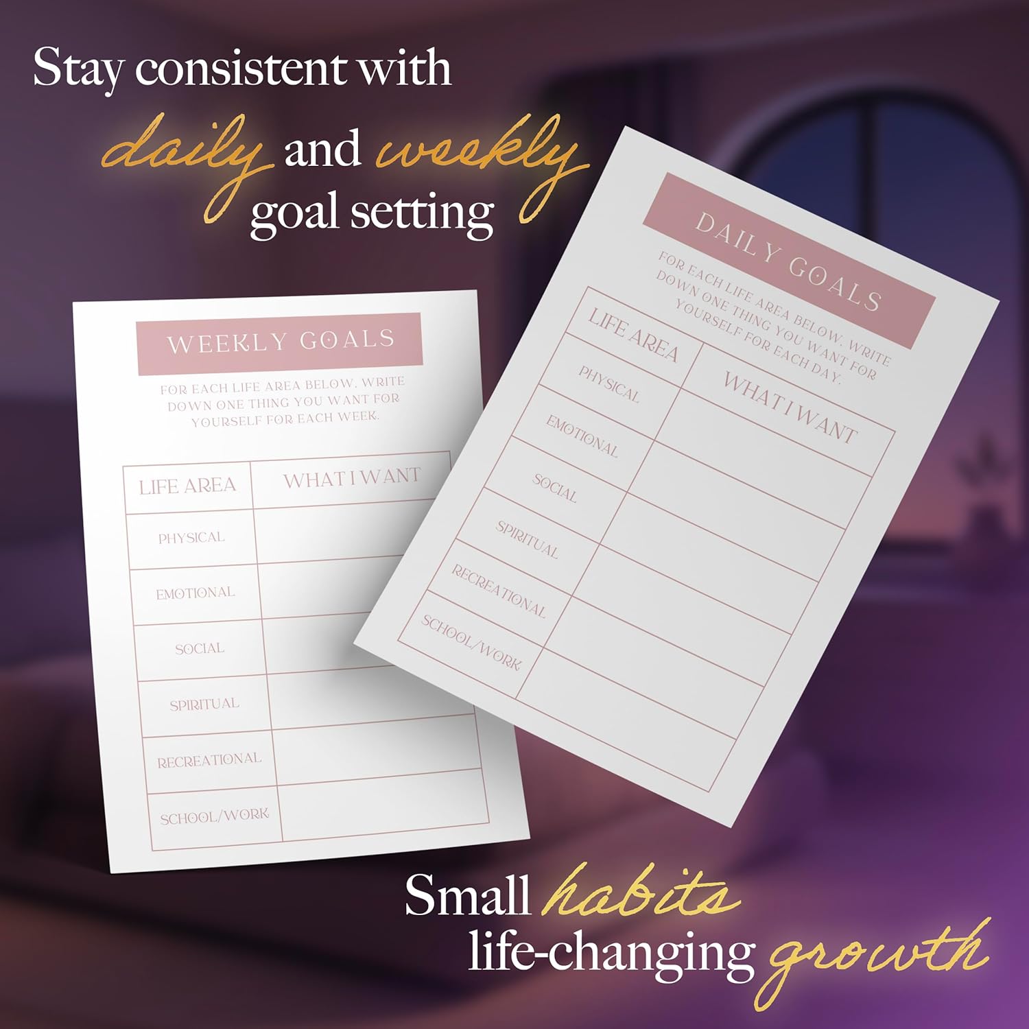 Planners with Purpose Self-Care Planner - Daily Wellness Journal with Guided Prompts, Gratitude, and Reflection - Mental Health Journal for Mindfulness, Positivity & Goal Setting Notebook for Women & Men A5 (Purple) - Image 7