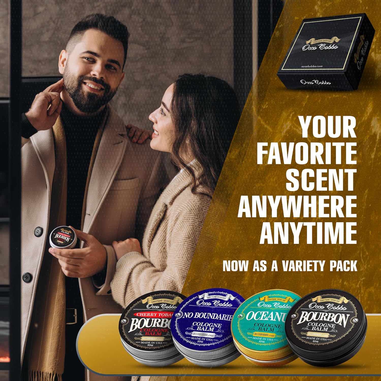 Handy Hound Occo Bobbo Solid Cologne for Men Samples Set - Men's Cologne Gift Set - Travel Size (4) .5 oz tins - Image 3