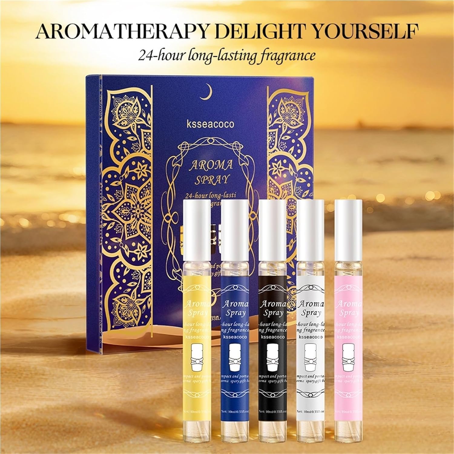 Fragrance Spray Series 5-piece mini gift set, long-lasting fragrance, multiple scents, convenient for carrying during travel and gatherings for women - Image 2