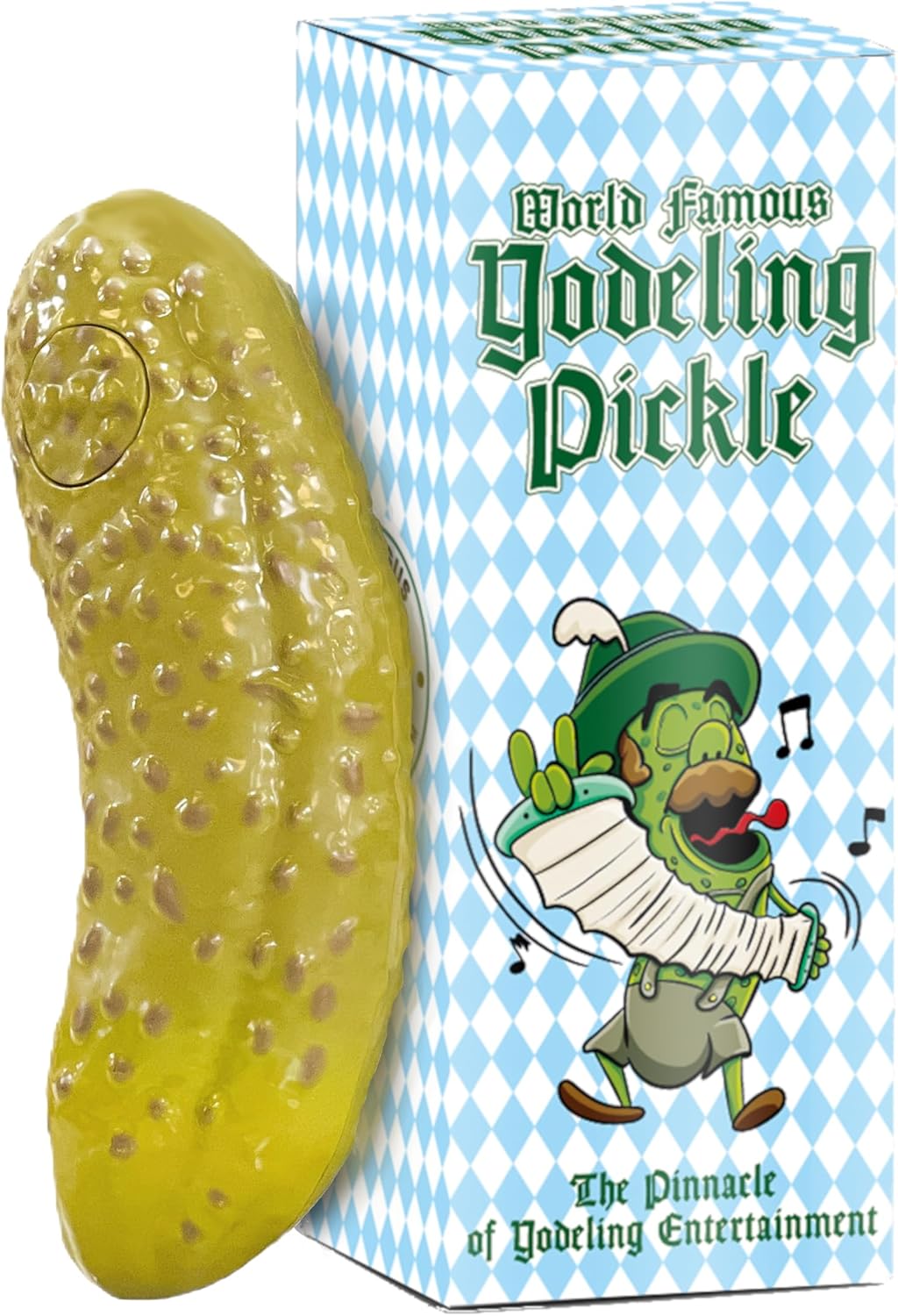 DR DINGUS Yodeling Pickle (1 Pickle - 5 Inch) Sings Dill-lightful Musical Yodel Song - Hilarious Laughs - Singing Novelty Gag Gift for Friends Family Coworkers Office Students Classroom