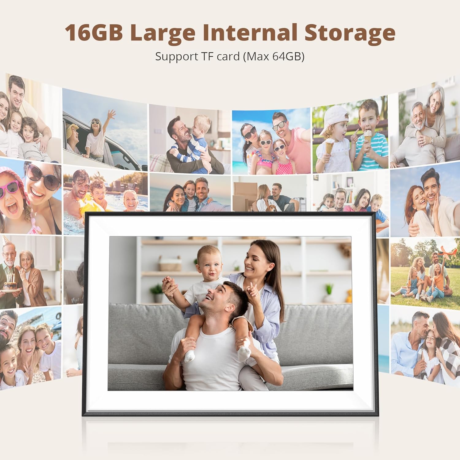 Dragon Touch 10.1'' WIFI Digital Picture Frame - 1280*800 HD IPS Touch Screen Digital Photo Frame Display, Auto-Rotate, Share Photos/Videos Instantly via Free App Best Gifts for Birthday, Wedding, Mom - Image 7