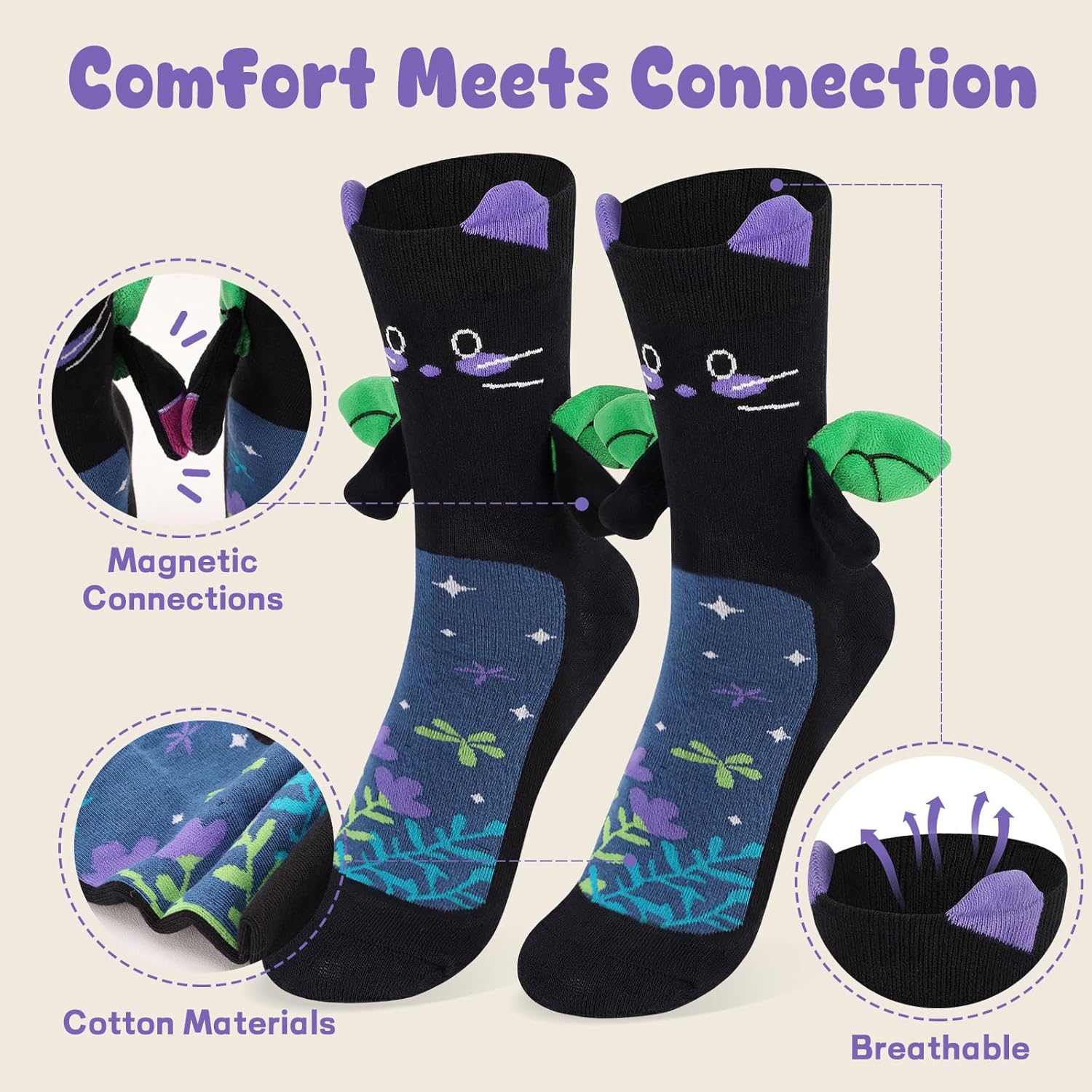 Funny 3D Animal Socks for Men Women Teens Boys - Secret Santa Gifts Christmas Novelty Fun Crew Funky Socks - Image 4