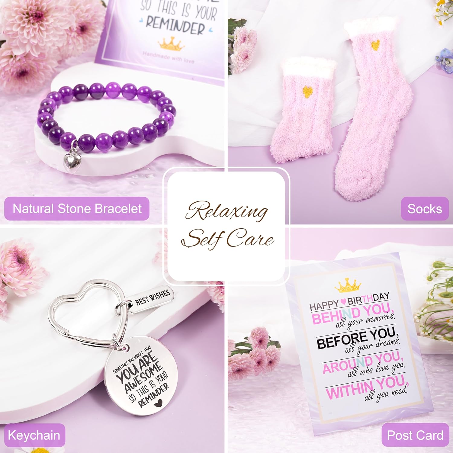 Gemwi Gifts for Women, Birthday Gifts for Women, Happy Birthday Gifts Basket, Gift Set for Best Friends Female Sister Mom Wife Her Girlfriend Coworker Bestie Bff - Image 6