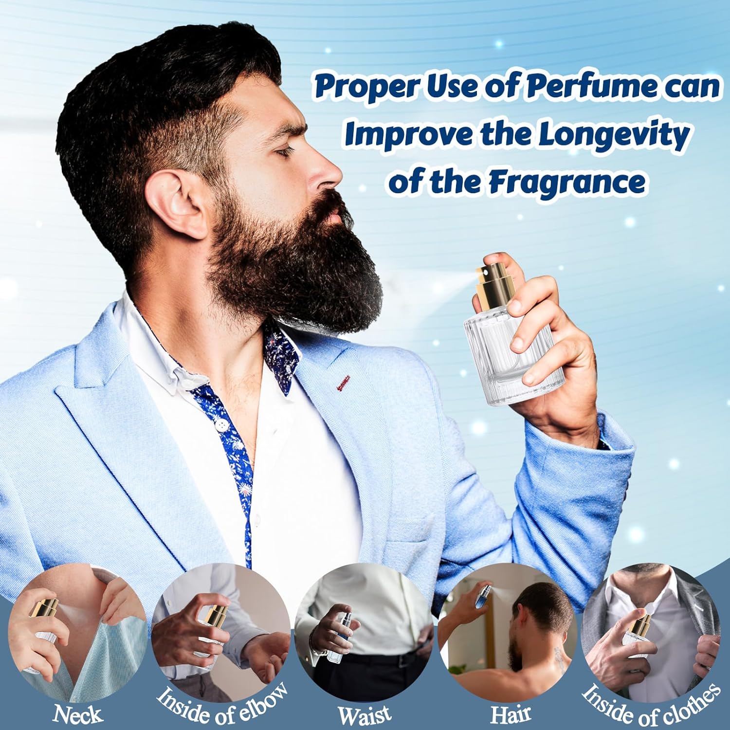 JUYRLE Perfume Making Kit- DIY Cologne Making Kit for Men, Make Your Own Scent with Essential Oil, Spray Bottle, Men's Cologne, Perfume Making Kit for Adults, Scent Set Gifts for Women Boyfriend - Image 3