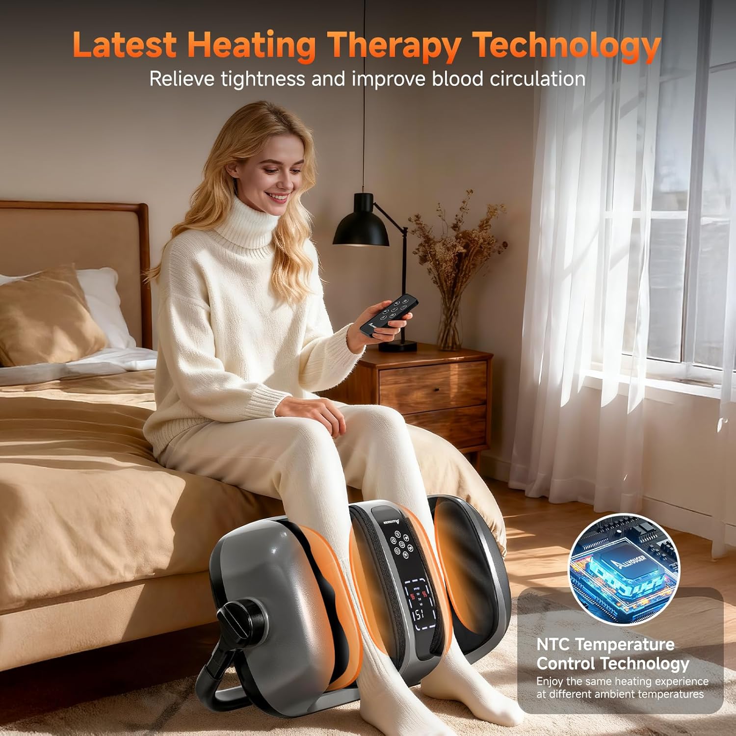 2026 Upgraded Foot Massager with Heat - Shiatsu Deep Kneading Machine for Plantar Fasciitis, Neuropathy & Circulation - 5 Intensities, 4 Modes - Ideal Gifts for Women & Men - Image 3