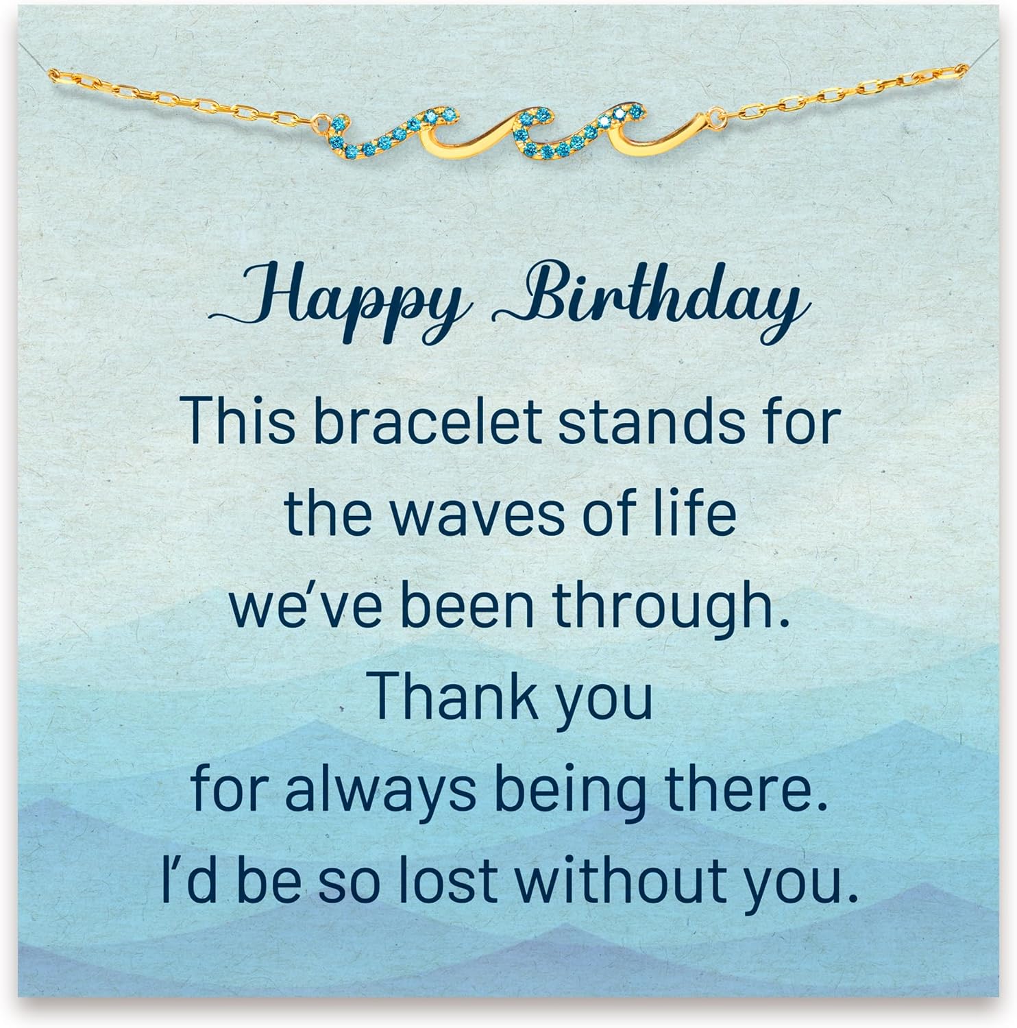 STORYJEWELLERY Wave Bracelet, Birthday Gifts For Women, Jewelry Present for Mom Daughter Sister and Female Friend, Christmas Gifts for Women