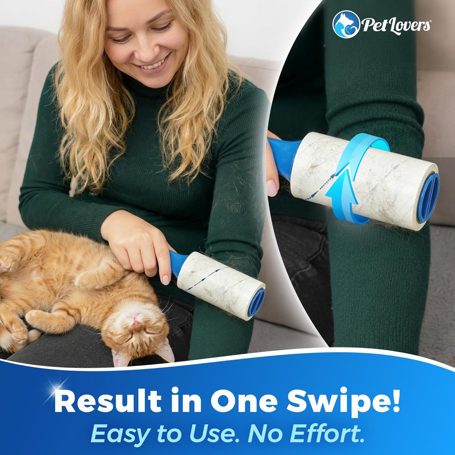 PetLovers Extra Sticky Lint Roller Value Set 270 Sheets for Pet Hair Removal and Clothes, Dog and Cat Lint Remover, 3 Pack - Image 3