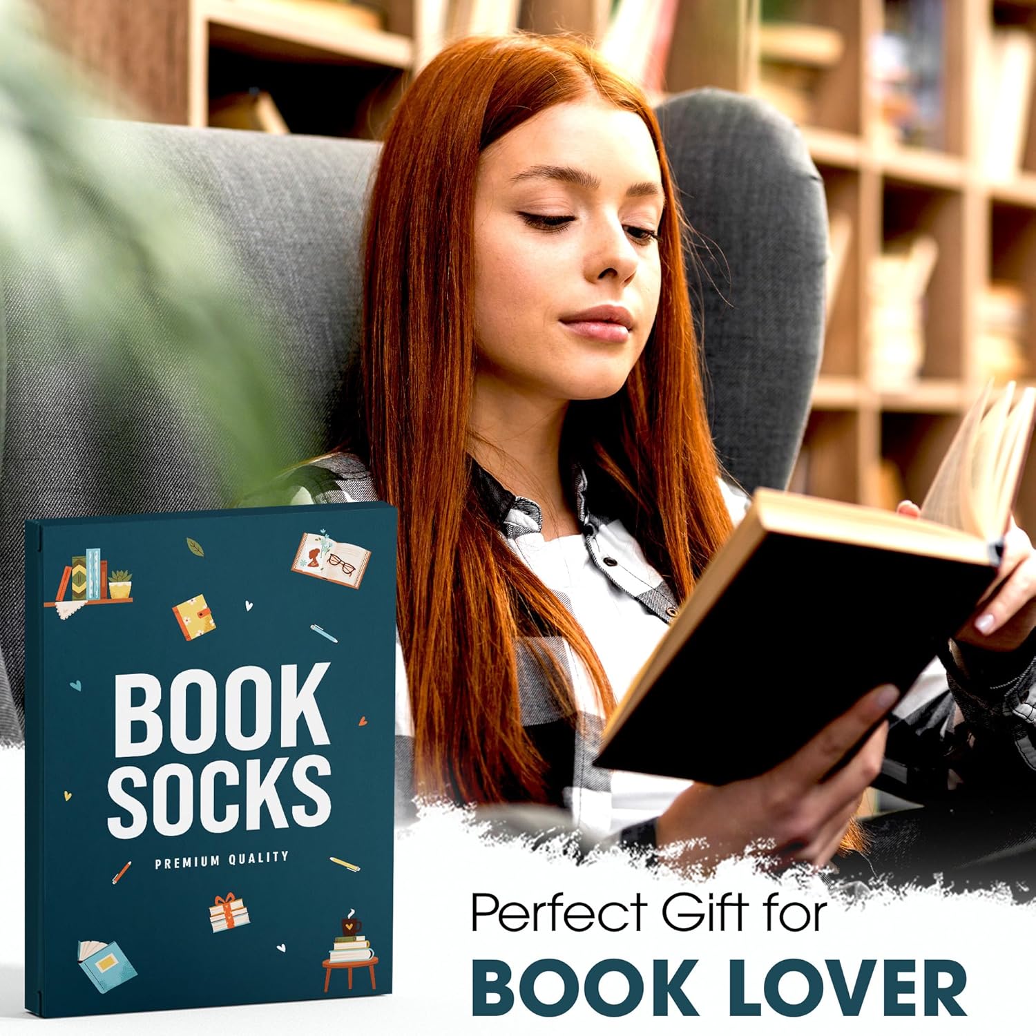 Book Lovers Gifts, Funny Reading Socks for Book Lovers, Cute Gifts for Readers Women, Ideal gifts Socks For Reader - Image 4