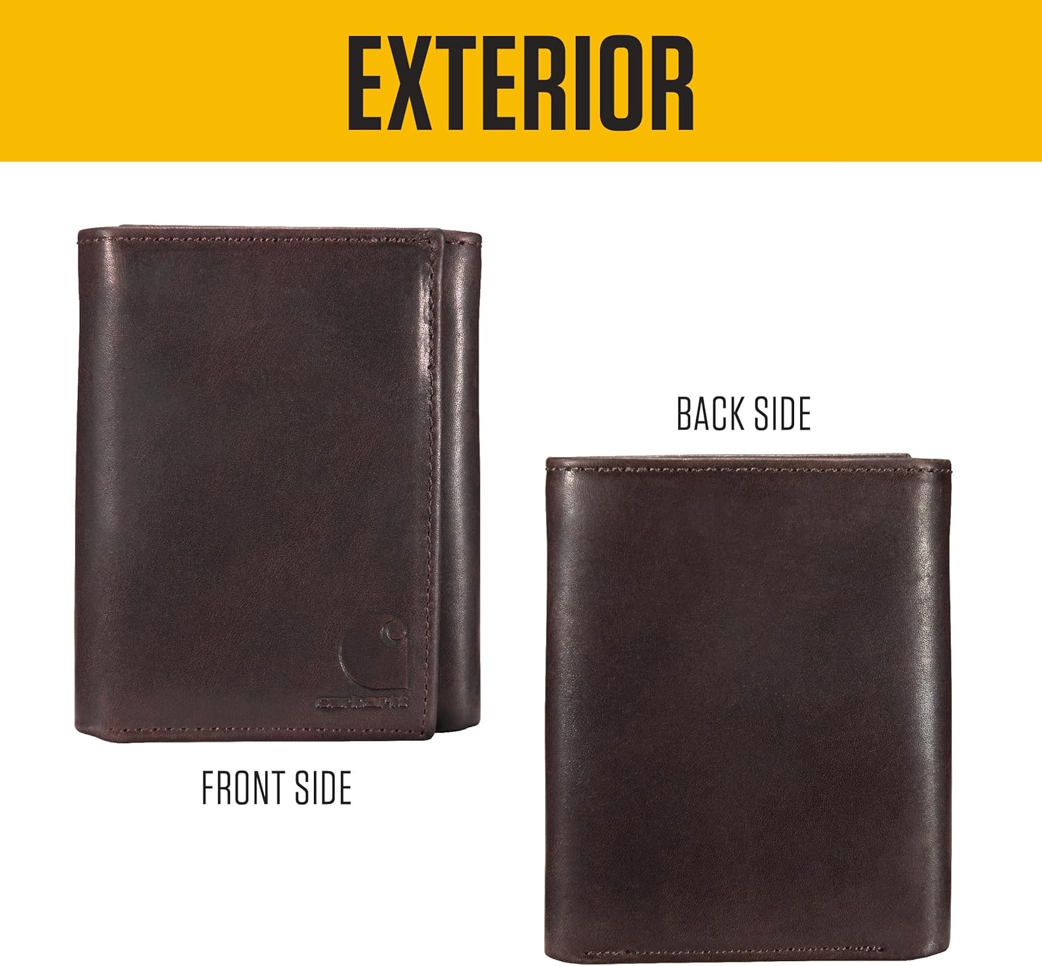 Carhartt Men's Durable Oil Tan Leather Wallets, Available in Multiple Styles - Image 3
