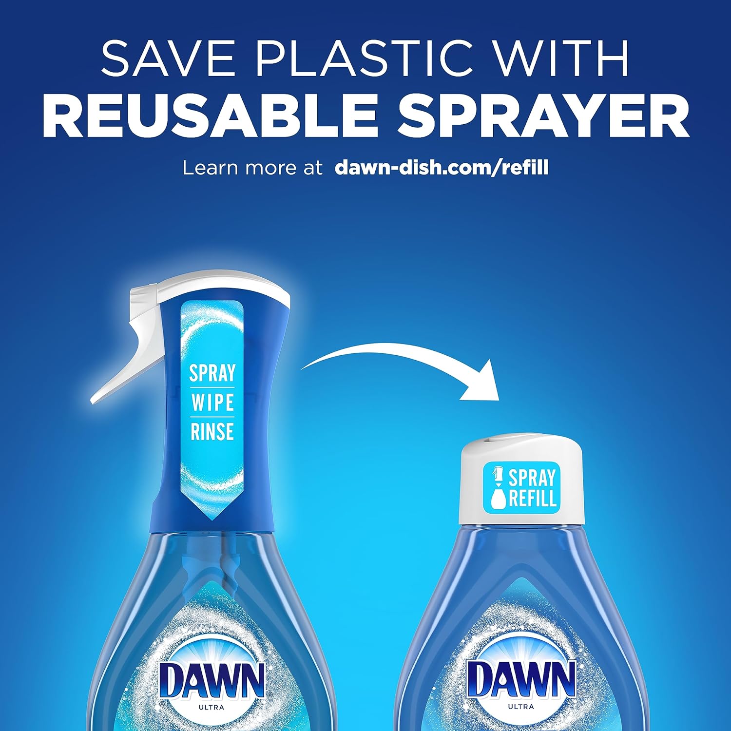Dawn Powerwash Spray, Dish Soap, Dishwashing Liquid, Fresh, 1 Starter Kit + 3 Refills, 4x16 Fl Oz - Image 6
