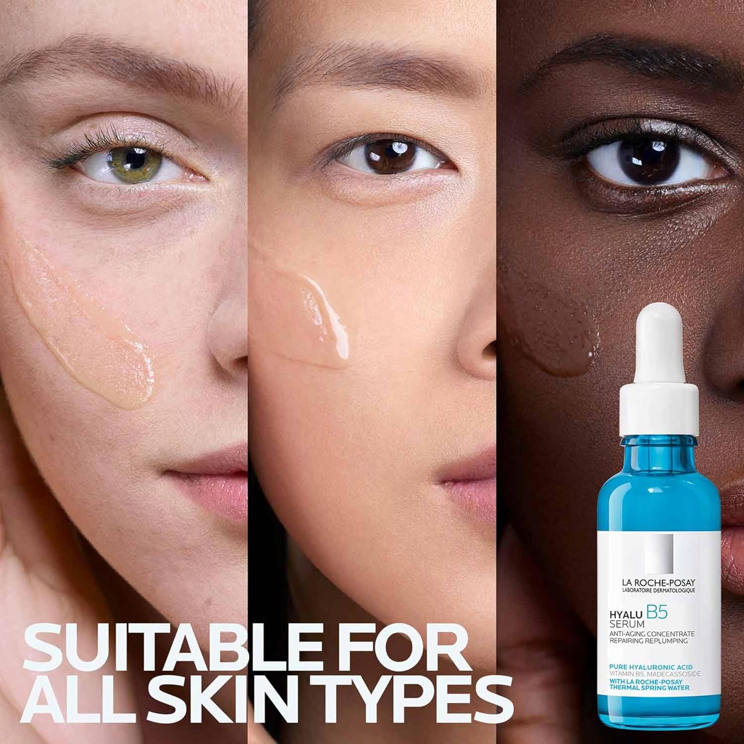 La Roche-Posay Hyalu B5 Pure Hyaluronic Acid Serum for Face, Vitamin B5 + Hyaluronic Acid + Madecassoside, Hydrating Serum Visibly Plumps Skin, Sensitive Skin Safe, Anti Aging, Oil-Free - Image 5