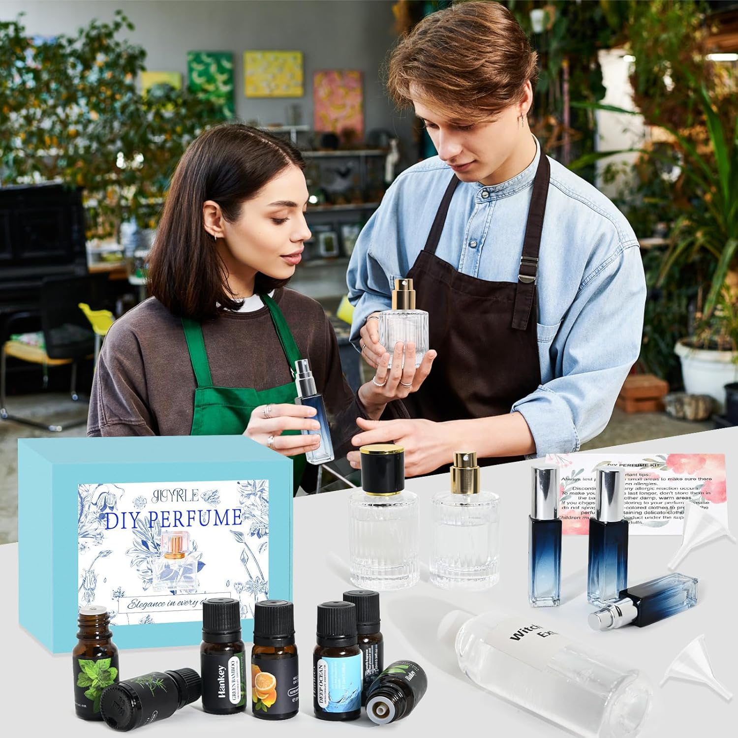 JUYRLE Perfume Making Kit- DIY Cologne Making Kit for Men, Make Your Own Scent with Essential Oil, Spray Bottle, Men's Cologne, Perfume Making Kit for Adults, Scent Set Gifts for Women Boyfriend - Image 6