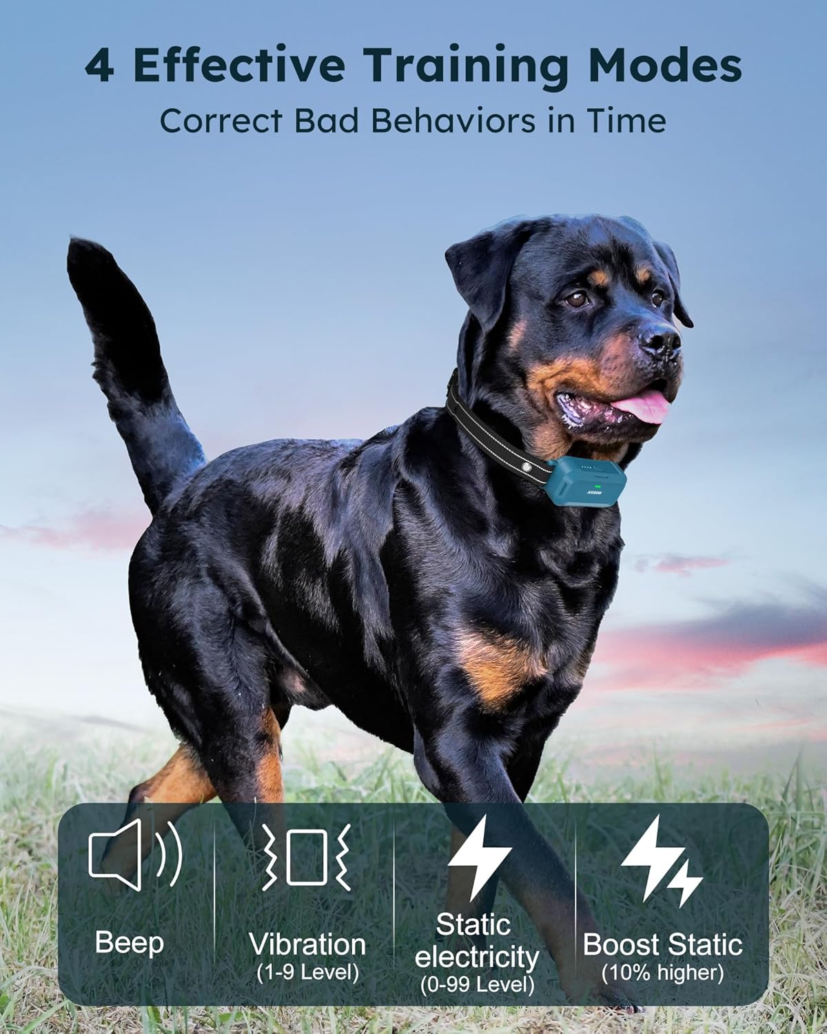 Jugbow Dog Shock Collar 2 Dogs - 4200FT Dog Training Collars with Remote, IPX8 Waterproof E-Collar for Dogs Training Rechargeable e-Collars for Large Medium Small Dogs (10-120lbs) - Image 2