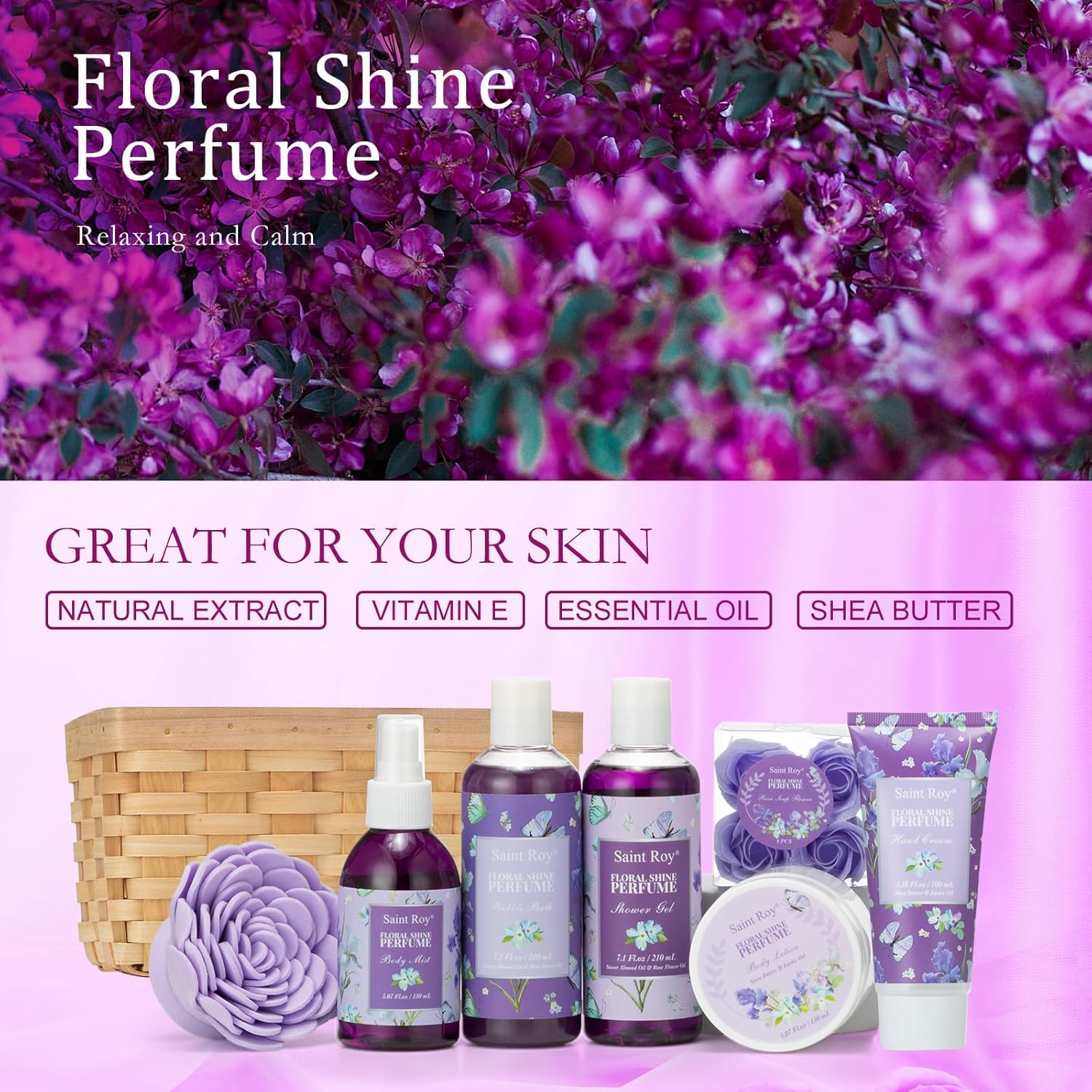 Mothers Day Gifts for Women, Bath & Shower Gifts for Women, Perfume Bath and Body Gift Basket, Skin Care Set, Spa Kit, Self-Care Set, Home Spa Gift, Relaxation Gift, Birthday, Christmas, Anniversary - Image 3