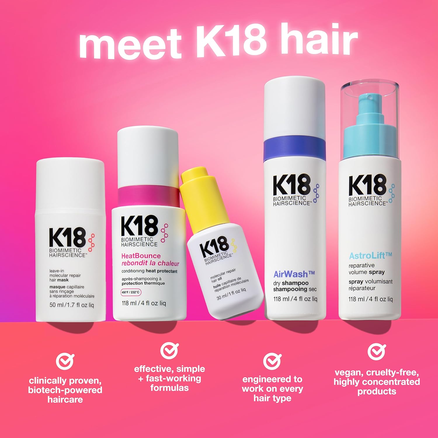 K18 Leave-In Molecular Repair Hair Mask, Patented, Lasting Repair For Dry, Frizzy, Damaged Hair, Reverse Damage In 4 Minutes From Bleach, Color, Chemical Services + Heat - Image 10