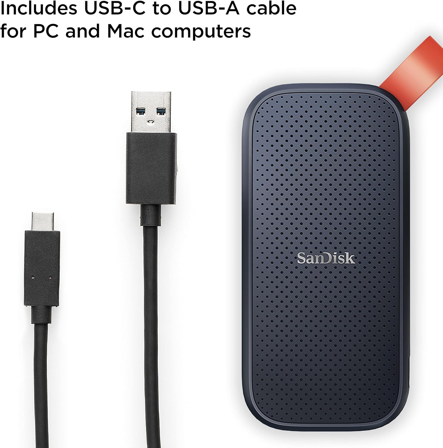 SANDISK 1TB Portable SSD - Up to 800MB/s, USB-C, USB 3.2 Gen 2, Updated Firmware - External Solid State Drive - SDSSDE30-1T00-G26 - Image 3
