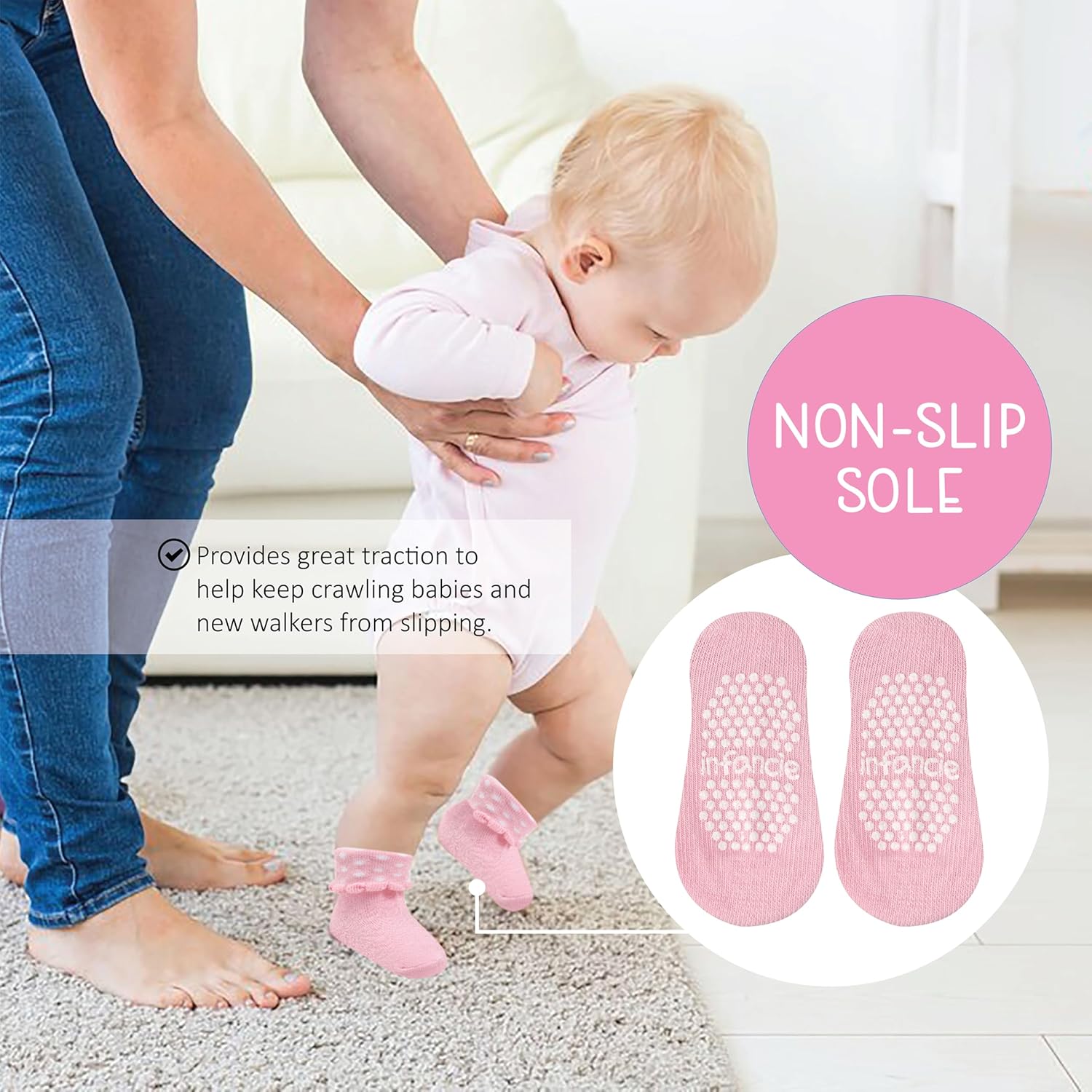 Baby Socks Cotton For Girls 12 Pairs – Soft And Comfortable Baby Girl Socks 0-6 Months, Adorable Sock Shoes For Baby Girl, Gift For Newborns - Image 3