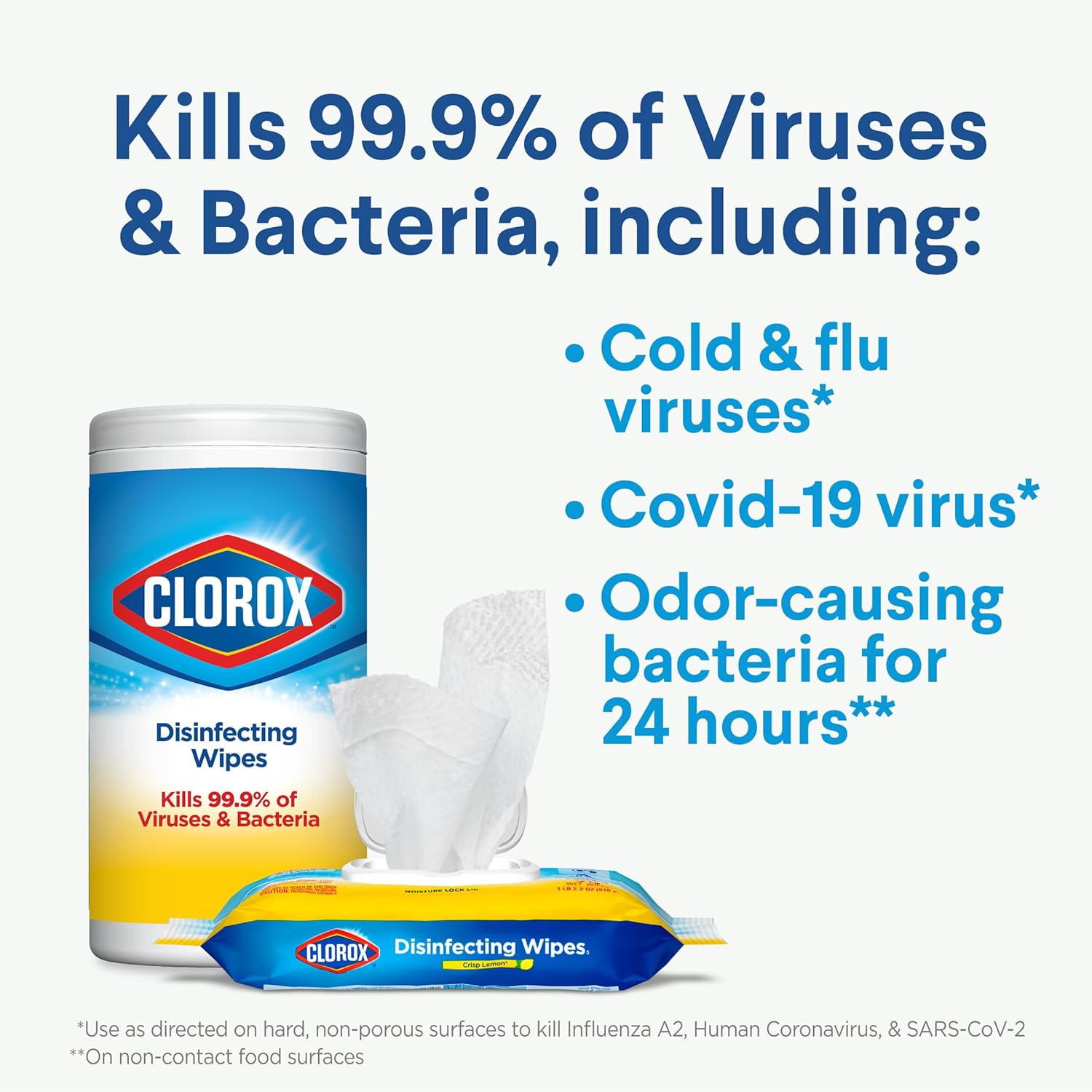 Clorox 30112 Disinfecting Wipe, Fresh/Lemon Fresh Scent (525 Count) - Image 4