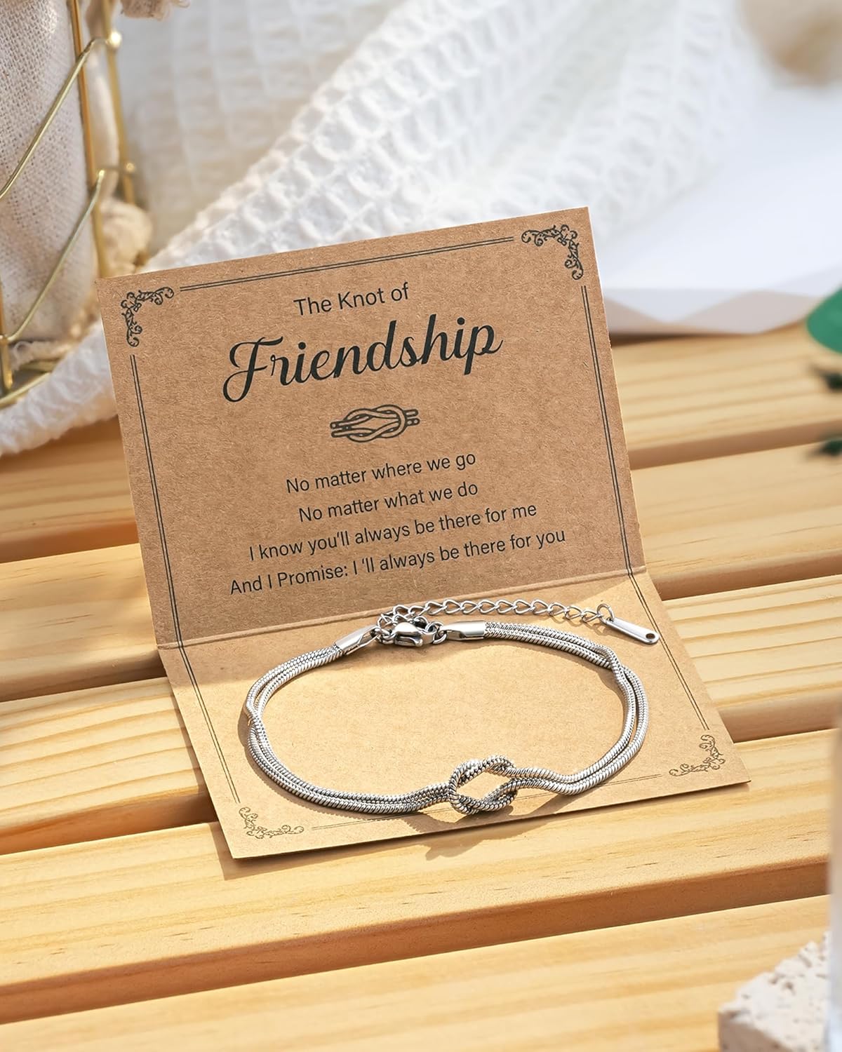 Tarsus Love Knot Friendship Bracelets, Best Friend Mothers Day Birthday Galentines Valentines Christmas Jewelry Friendship Gifts for Women Bff Bestie - Image 6