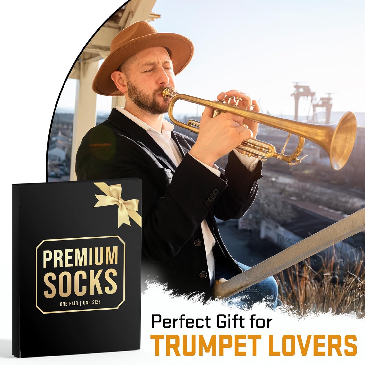 Cool Music Accessories Gifts - Guitar Drum Piano Trumpet Socks, Funny Musician Present, Rock & Roll Stocking Stuffers - Image 4