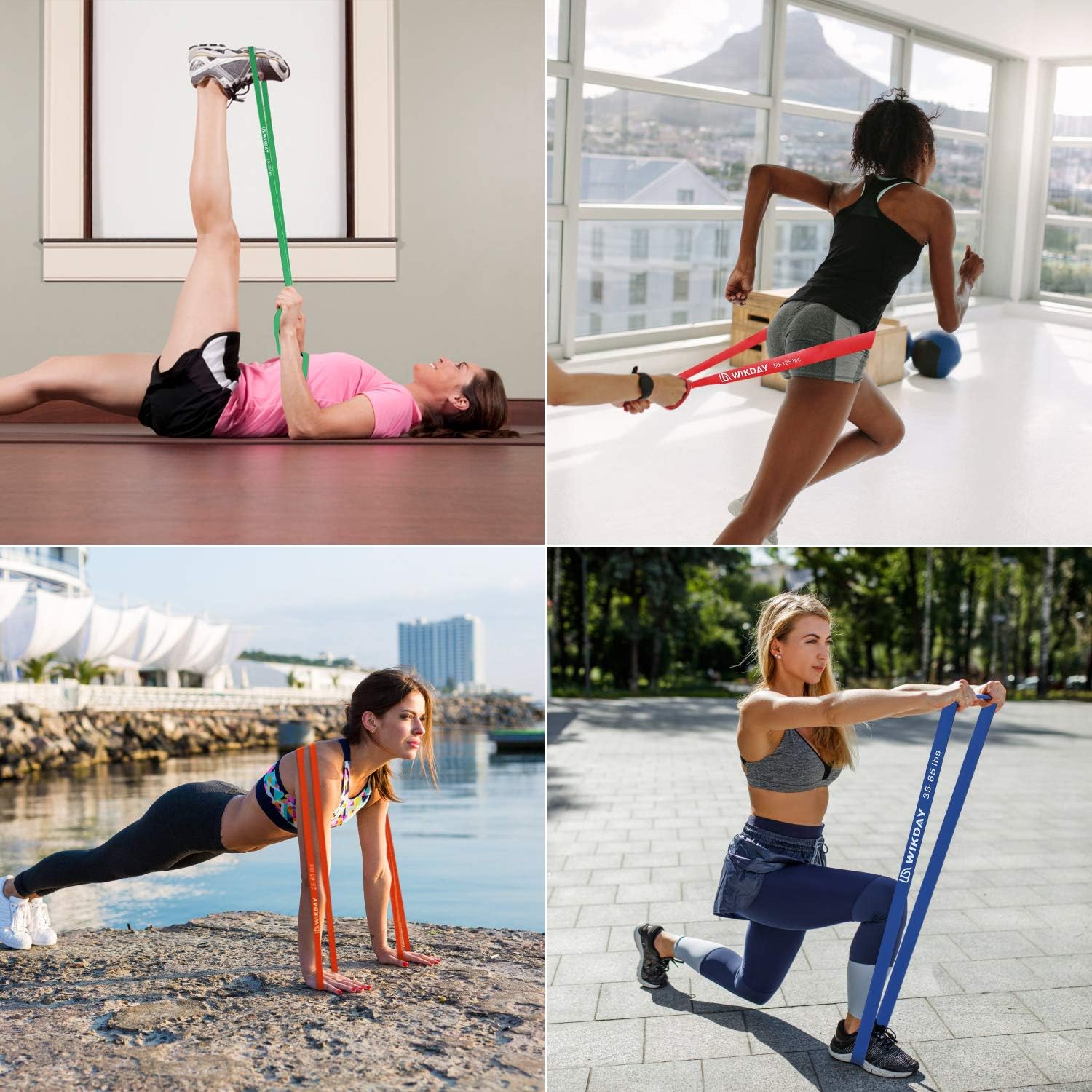 WIKDAY Resistance Bands, Pull Up Bands, Workout Bands for Exercise, Thick Heavy Resistance Band Set with Door Anchor, Elastic Bands for Body Stretching, Training at Home/Gym for Men & Women - Image 7
