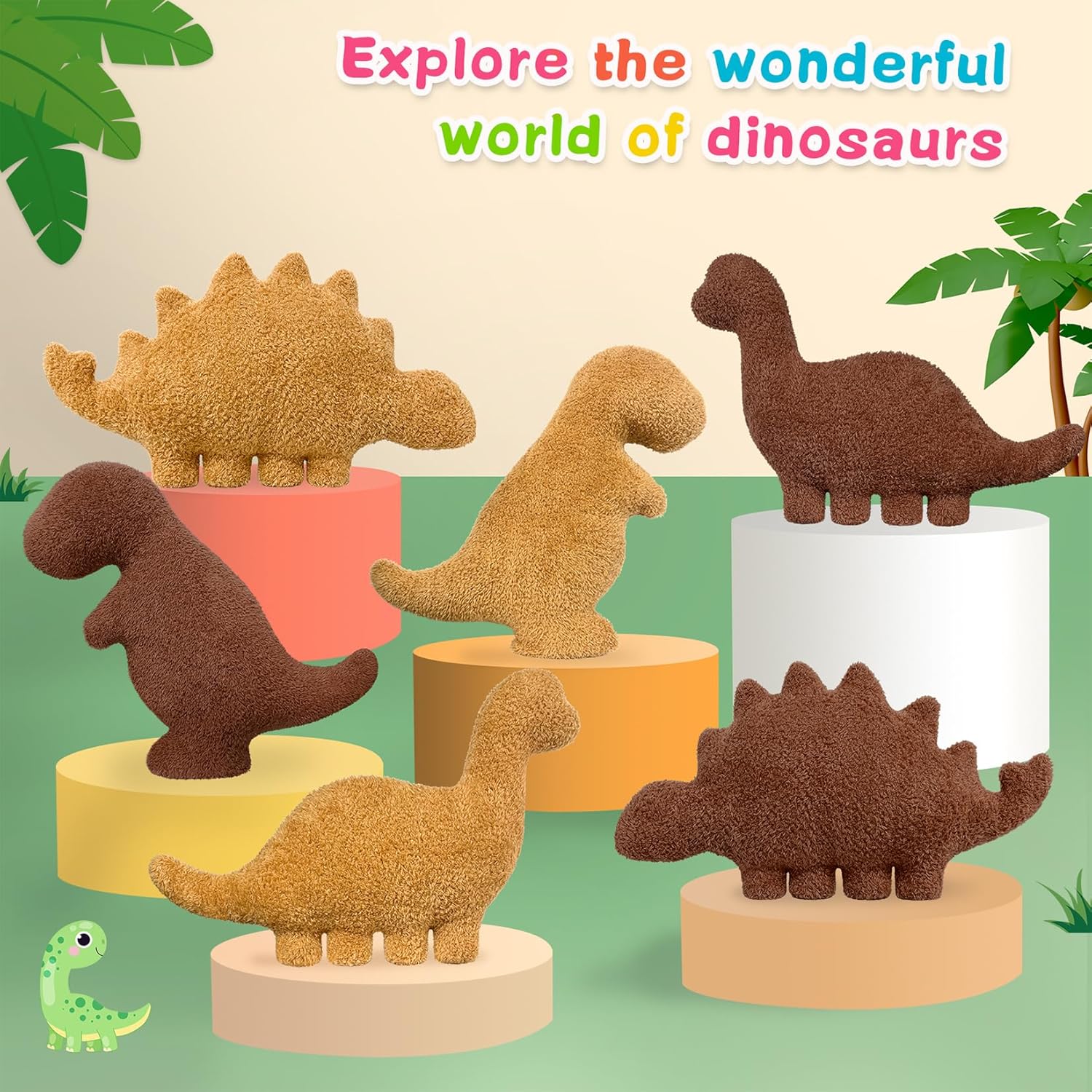 Dino Nuggets Pillow Plush, Dinosaur Chicken Plush Nuggets Pillow for Funny Birthday Gifts, Cute Funny Stuffed Animals for Boy and Girl, Dinosaur Gifts for Kids Teens and Adults (Tyran Rex, Small) - Image 6