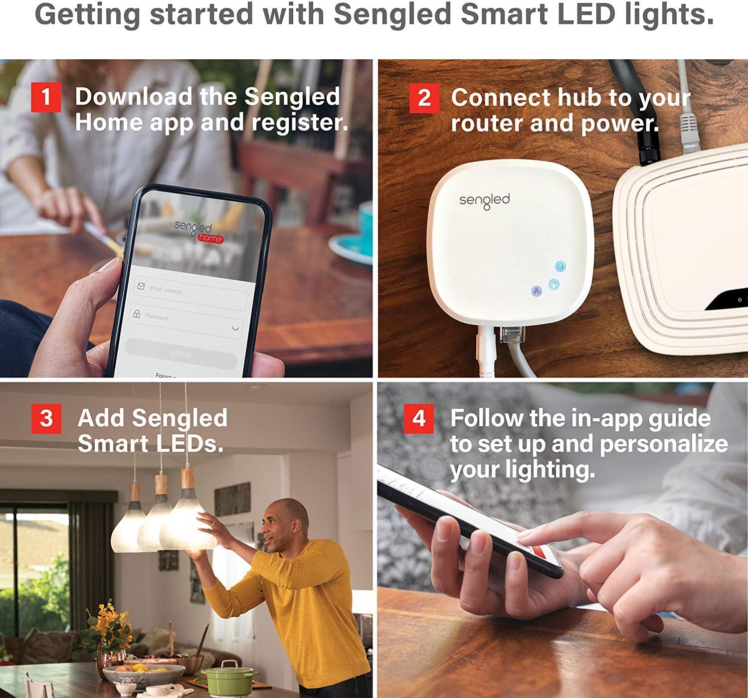 Sengled Z02-hub Hub for Use Smart Products, Compatible with Alexa and Google Assistant, 1 Count (Pack of 1), White - Image 4