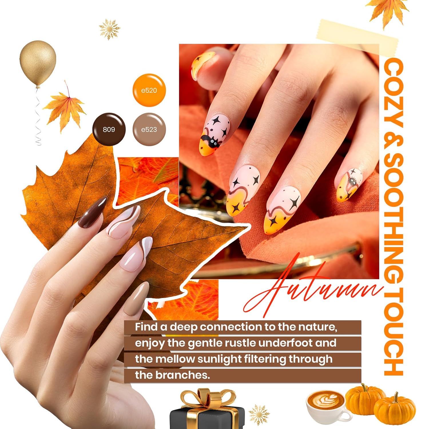 beetles Gel Polish Set Vivid Seasons - Spring Gel Nail Polish Set 36 Colors Pink Yellow Green Purple Jelly Shades 45pcs with Base & Top Coat UV LED Soak Off DIY Salon Summer Gift for Women & Girls - Image 5