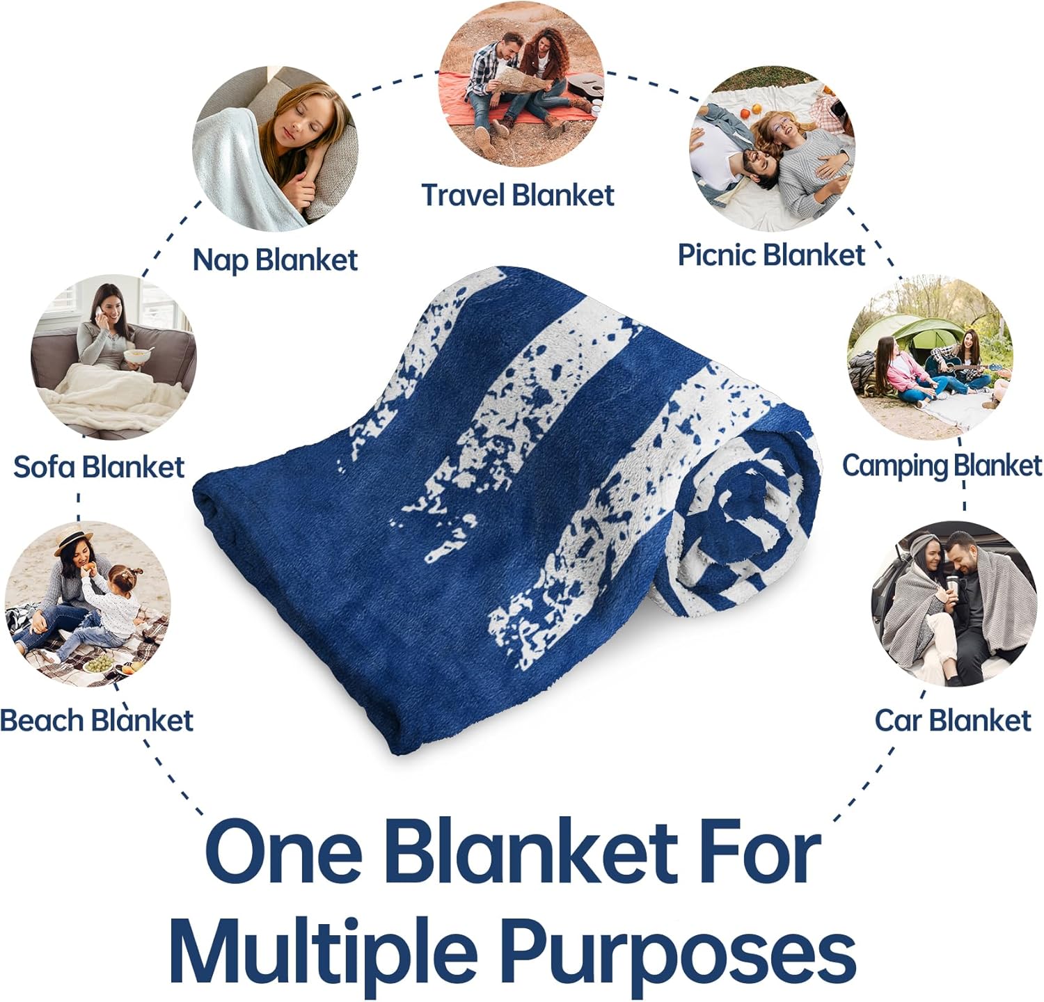 Craftique Gifts for Dad, Husband- Cool Flag Blanket with The Man The Myth The Legend- Dad Gifts for Fathers Day, Dads Birthday Gift, Soft Blanket Throw for Bed Sofa Napping Camping, 60”×50” - Image 3