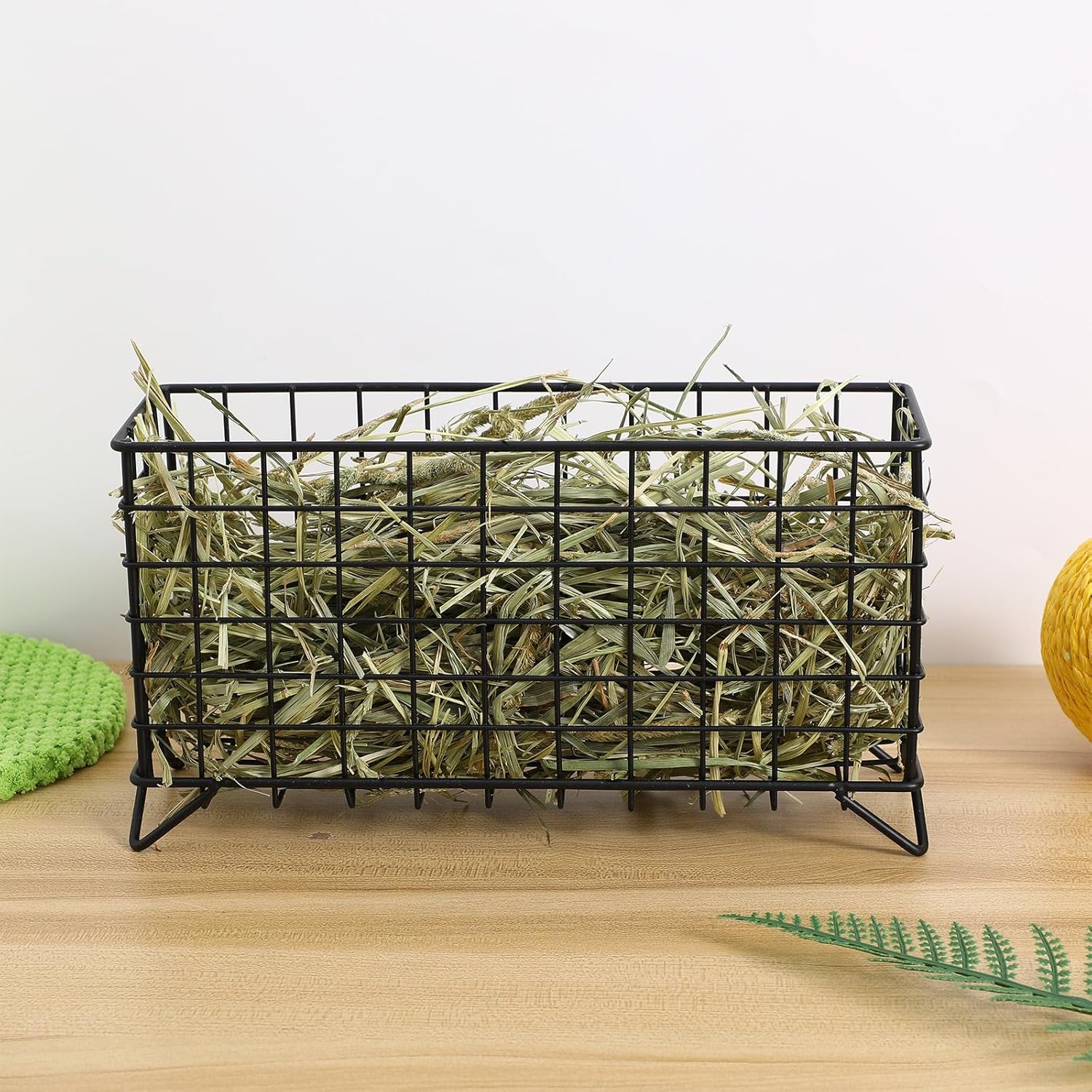 Rabbit Hay Feeder with Iron Frame, Convenient Hay Holder for Small Animals, Sturdy Metal Feeder for Bunny and Guinea Pig Cage Accessory - Image 8