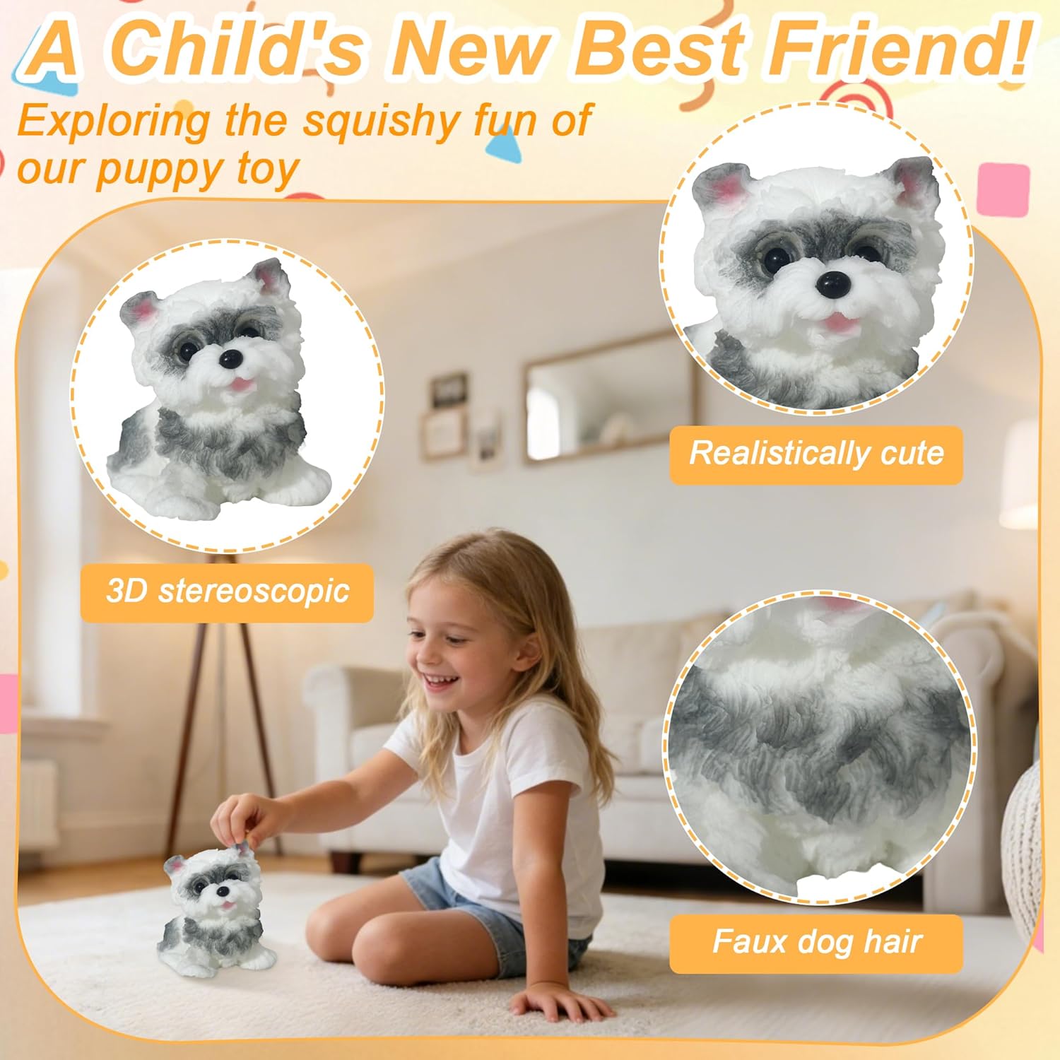 Handmade Taba Squishy Dog Toy, Cute Squishy Dog Fidget Toys, Relieve Stress Sensory Autism Toys for Kids & Adults Relaxation and Fun Teenage Girls Teen Boy Tween Christmas Stocking Stuffers Idea - Image 2
