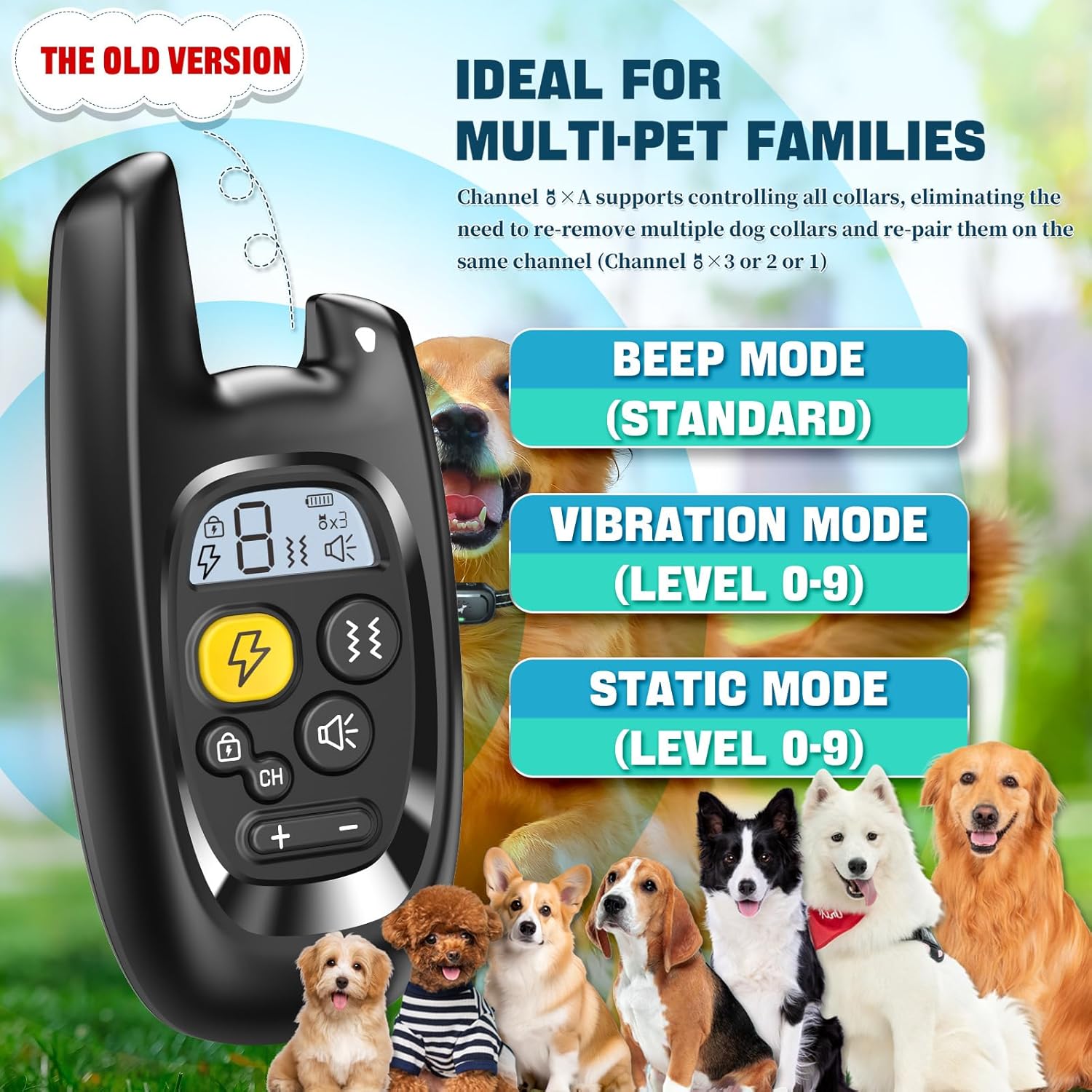 Dog Shock Collar with Remote Control- Training Collar for Small Medium Large Dogs, Electric Collar for Dogs Training Rechargeable, E Collar with Beep, Vibration & Shock-Lock Keypad - Image 8