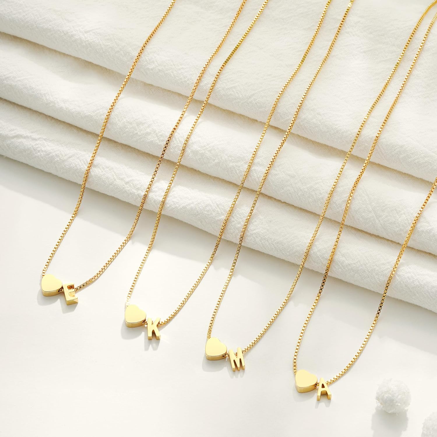Easter Basket Stuffers Gifts for Kids Girls, 18K Gold Plated Letter A-Z Heart Initial Necklaces for Women Teen Girl Trendy Stuff Birthday Easter Gifts for Kids Teens - Image 5