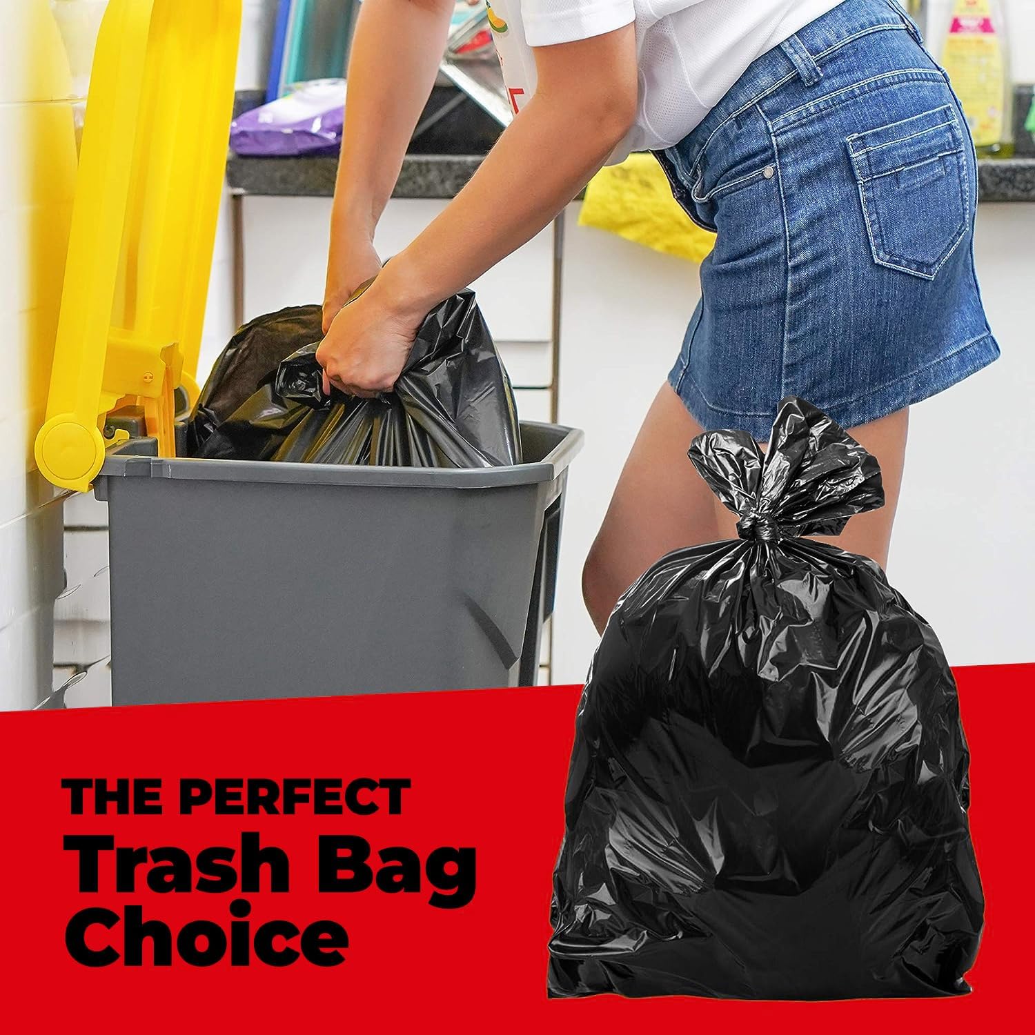 ToughBag 55-60 Gallon Heavy Duty Trash Bags - 150 Count, Large Black Garbage Bags - Made in USA - Image 6