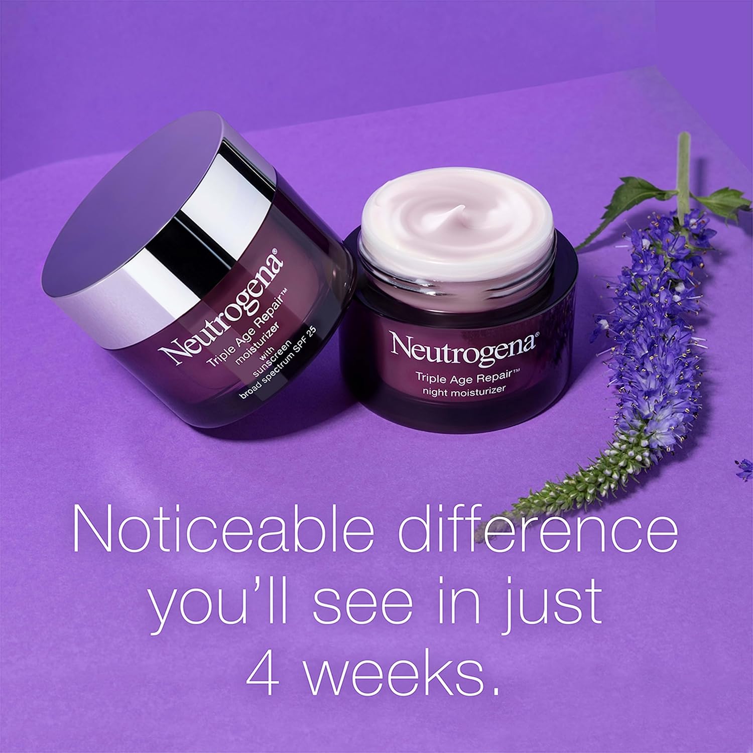 Neutrogena Triple Age Repair Face Moisturizer - with Hexinol Technology & Vitamin C, Anti-Wrinkle Face Cream with SPF 25, Visibly Reduces Wrinkles & Firms Skin, 1.7 oz - Image 3