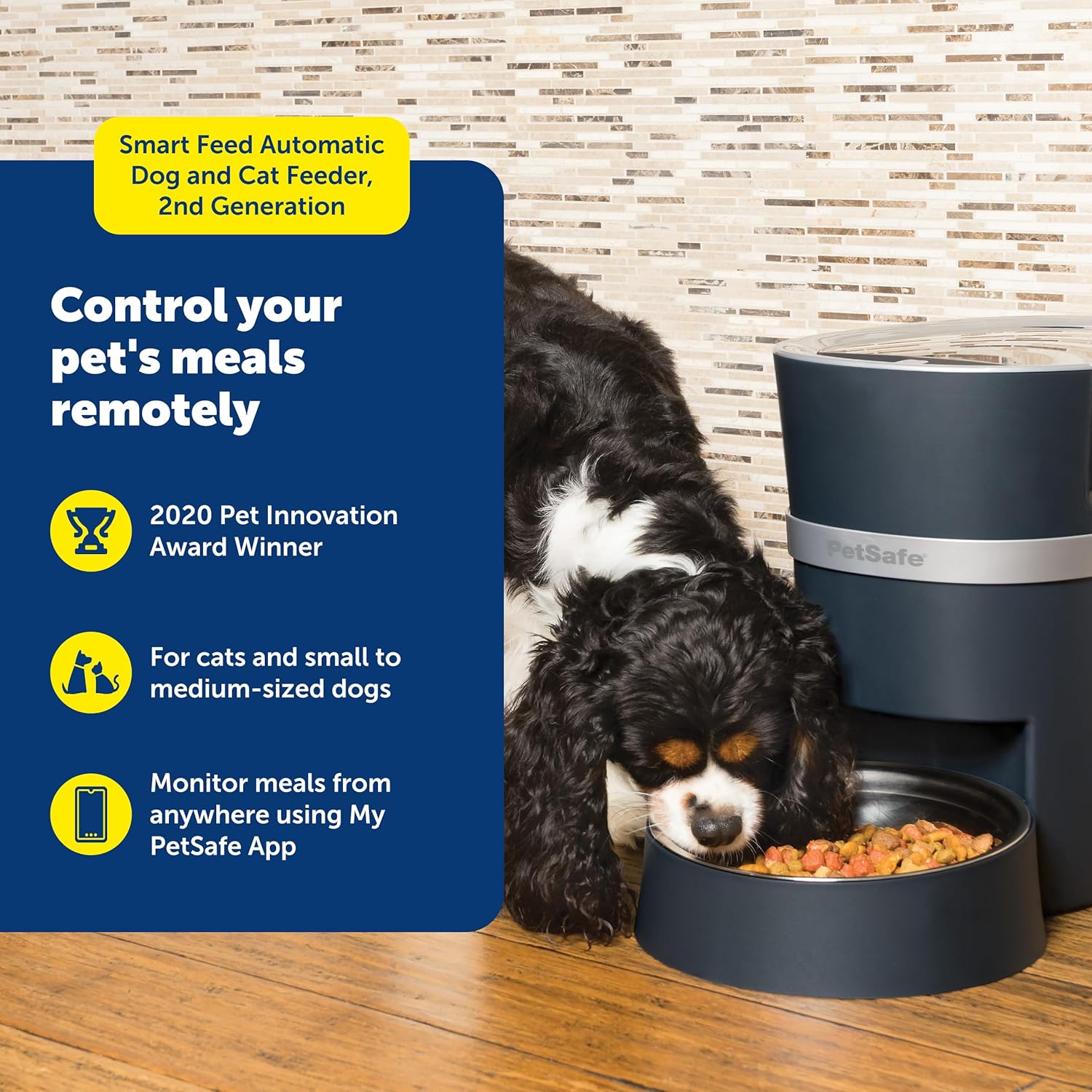 PetSafe Smart Feed Automatic Dog & Cat Feeder - Programmable Feeding - Adjustable Portion Control - WiFi Pet Feeder - Large Capacity - Stainless Steel Bowl - App Controlled - Image 2