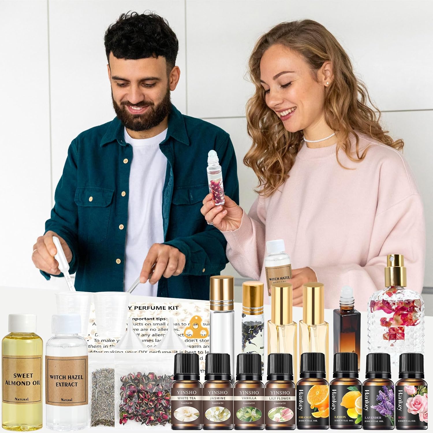 TSVATE DIY Perfume Making Kit for Women- Roller Perfume Making Kit, Travel Perfume Set with Essential Oil, Spray Bottles, Make Your Own Scent, Roller Fragrance Christmas Gifts for Women Girls - Image 7