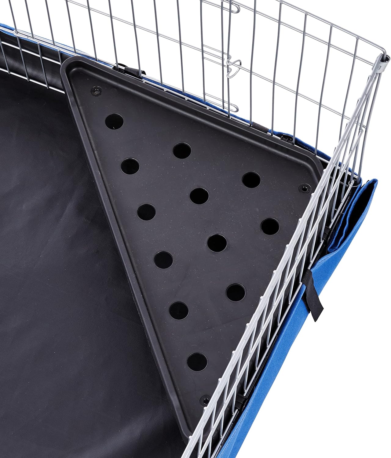 Amazon Basics - Comfortable Indoor-Outdoor Small Pet Guinea Pig Habitat Cage with Canvas Bottom, Blue, 46.65" L x 13.78" W x 23.62" H - Image 3