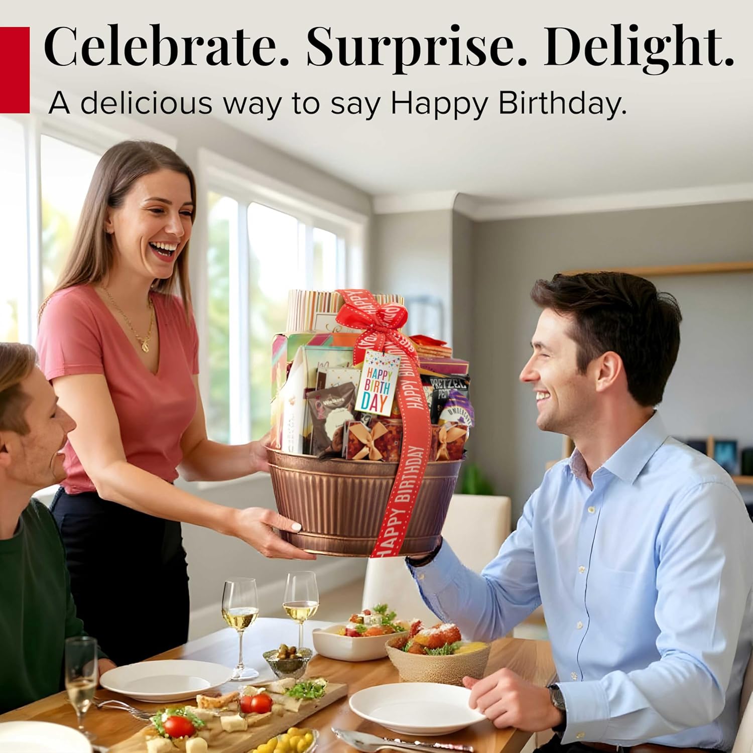 Broadway Basketeers Birthday Gift Basket – Gourmet Snacks & Sweet Treat Box with Cookies, Candy & more - Food Gift Basket for Women, Men & Families - Happy Birthday Surprise Box, Kosher - Image 2