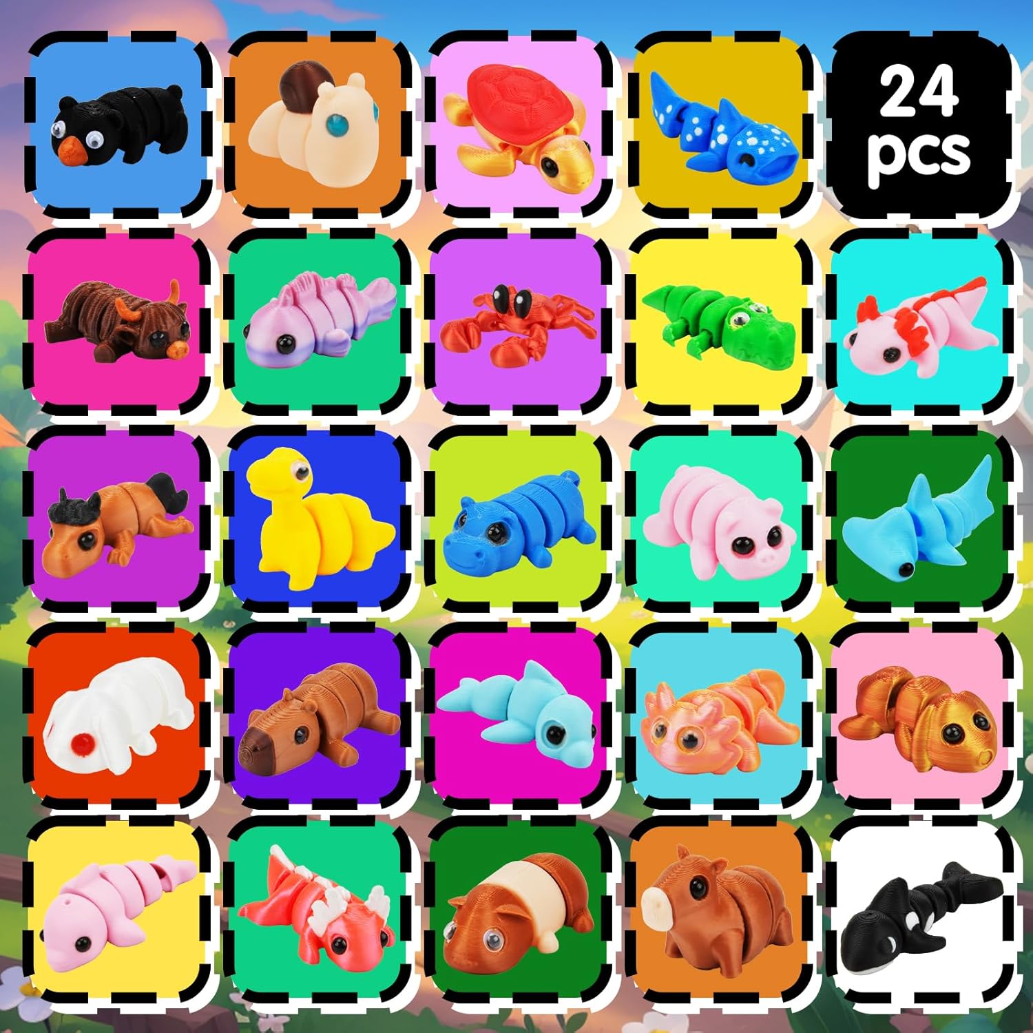 Christmas Advent Calendar 2025 with 3d Printed Animal Toys Christmas Countdown Calendar for Kids Creative Holiday Gift and Stocking Stuffer Idea for Boys and Girls - Image 3
