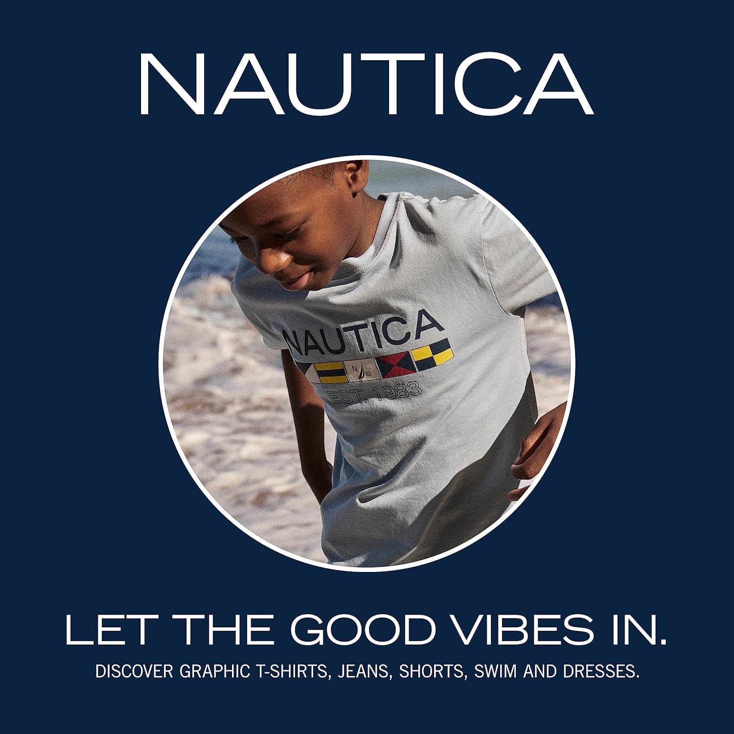 Nautica Boys' Short Sleeve Graphic Crew Neck T-Shirt, Soft, Comfortable, Relaxed Fit - Image 2